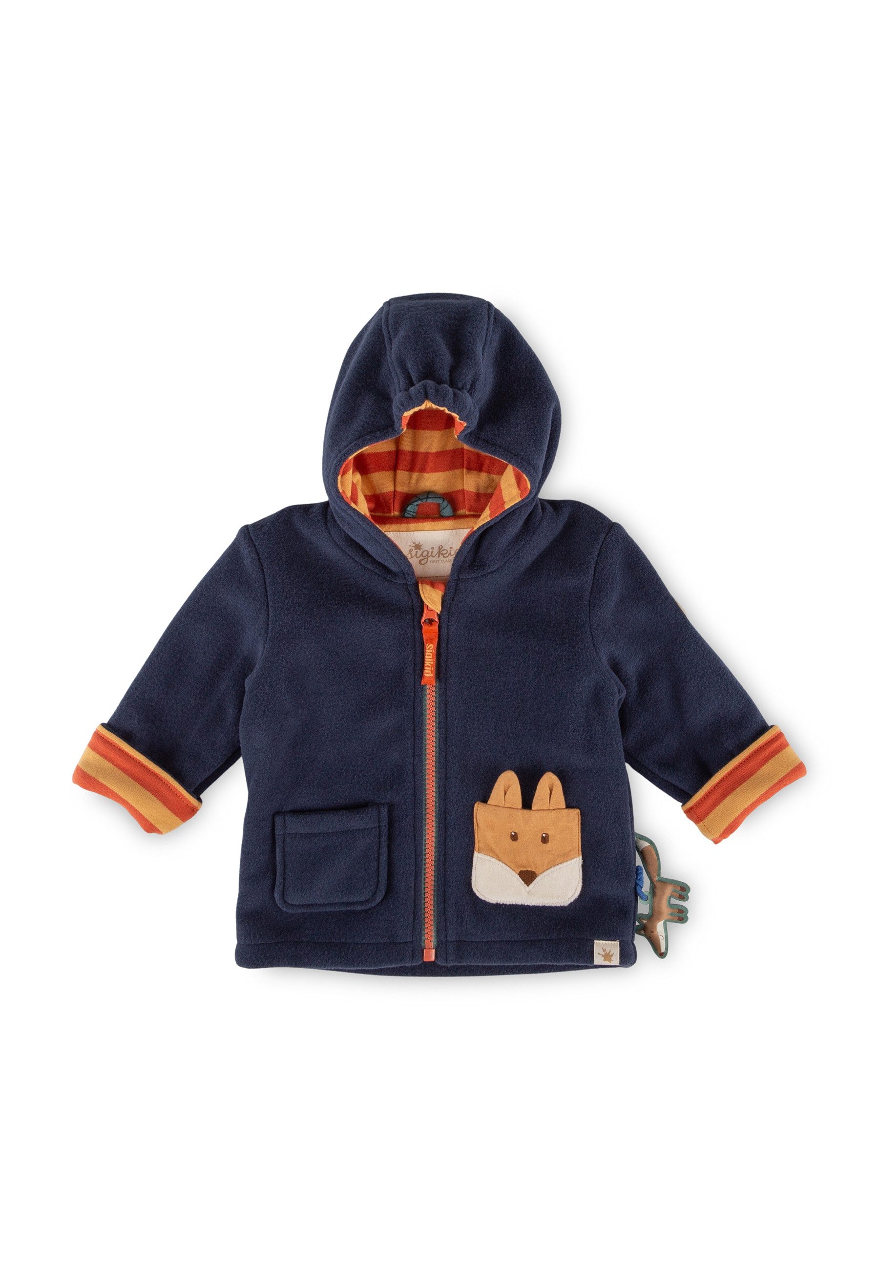 Sigikid Fleecejacke Polarfleece mit Baumwollfutter, Fuchs-Applikation (1-St)