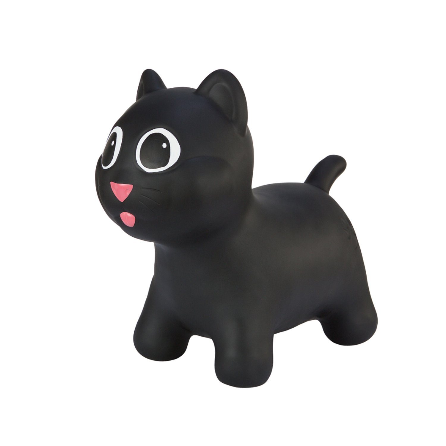 Tootiny Hüpftier, Schwarze Katze Rubber Jump - Jumping Cat + Pump