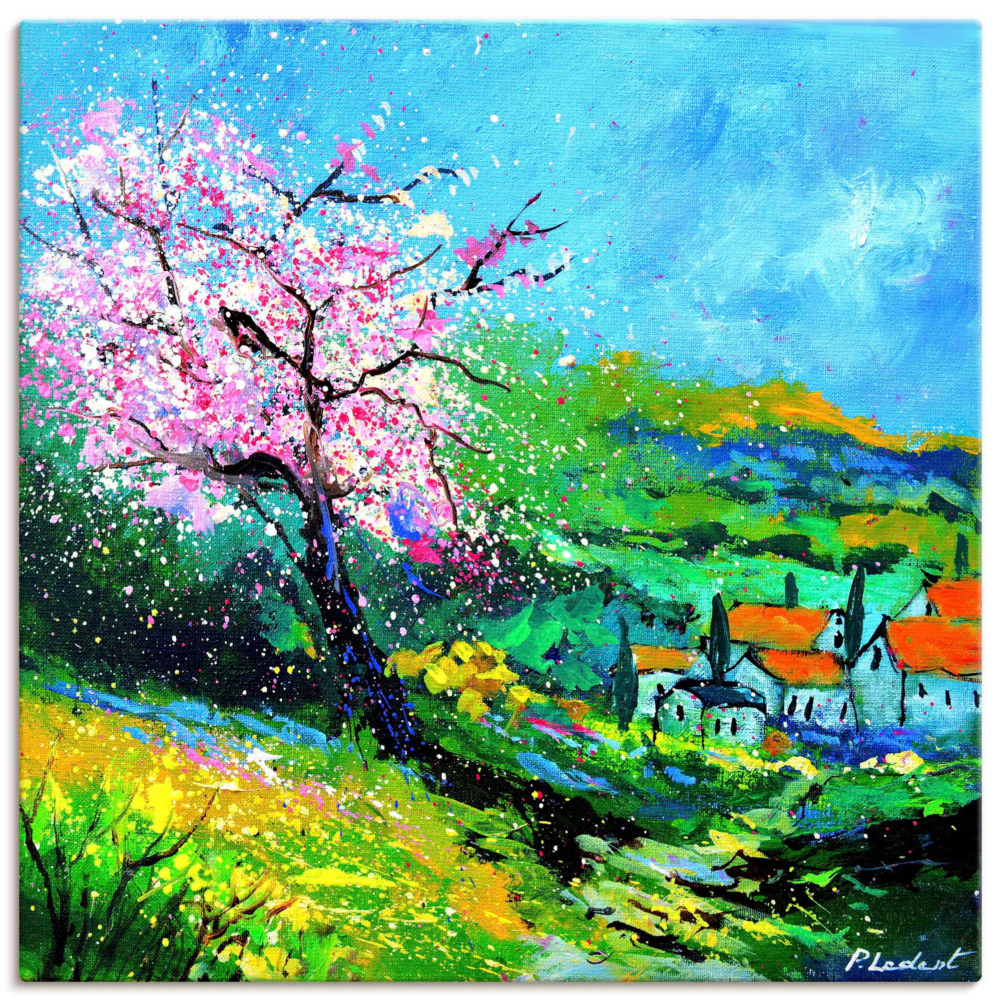 Artland Wandbild Spring landscape, Wiesen & Baumbilder (1 St), als Alubild, Leinwandbild, Poster, Wandaufkleber in verschied. Größen