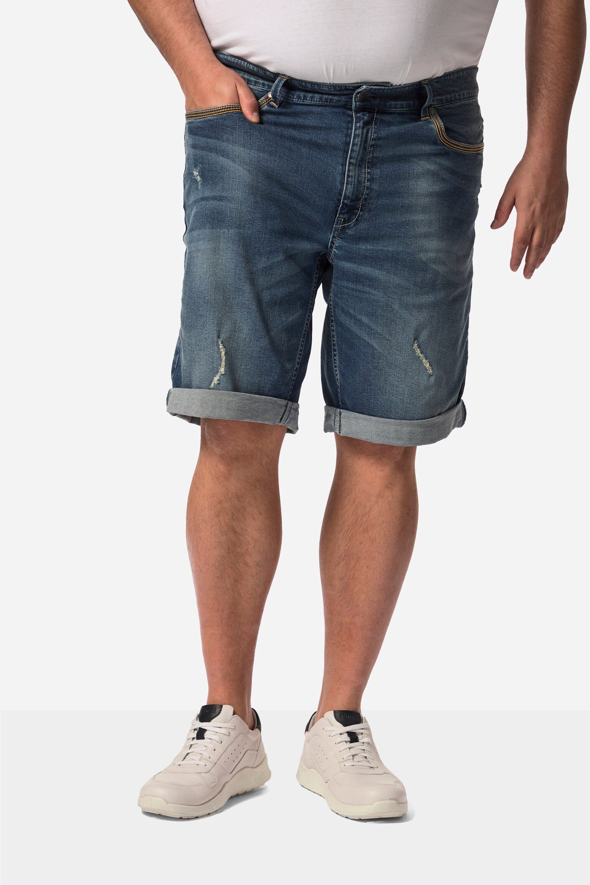 John F. Gee Jeansbermudas John F. Gee Jeans-Bermuda Kontraste 5-Pocket