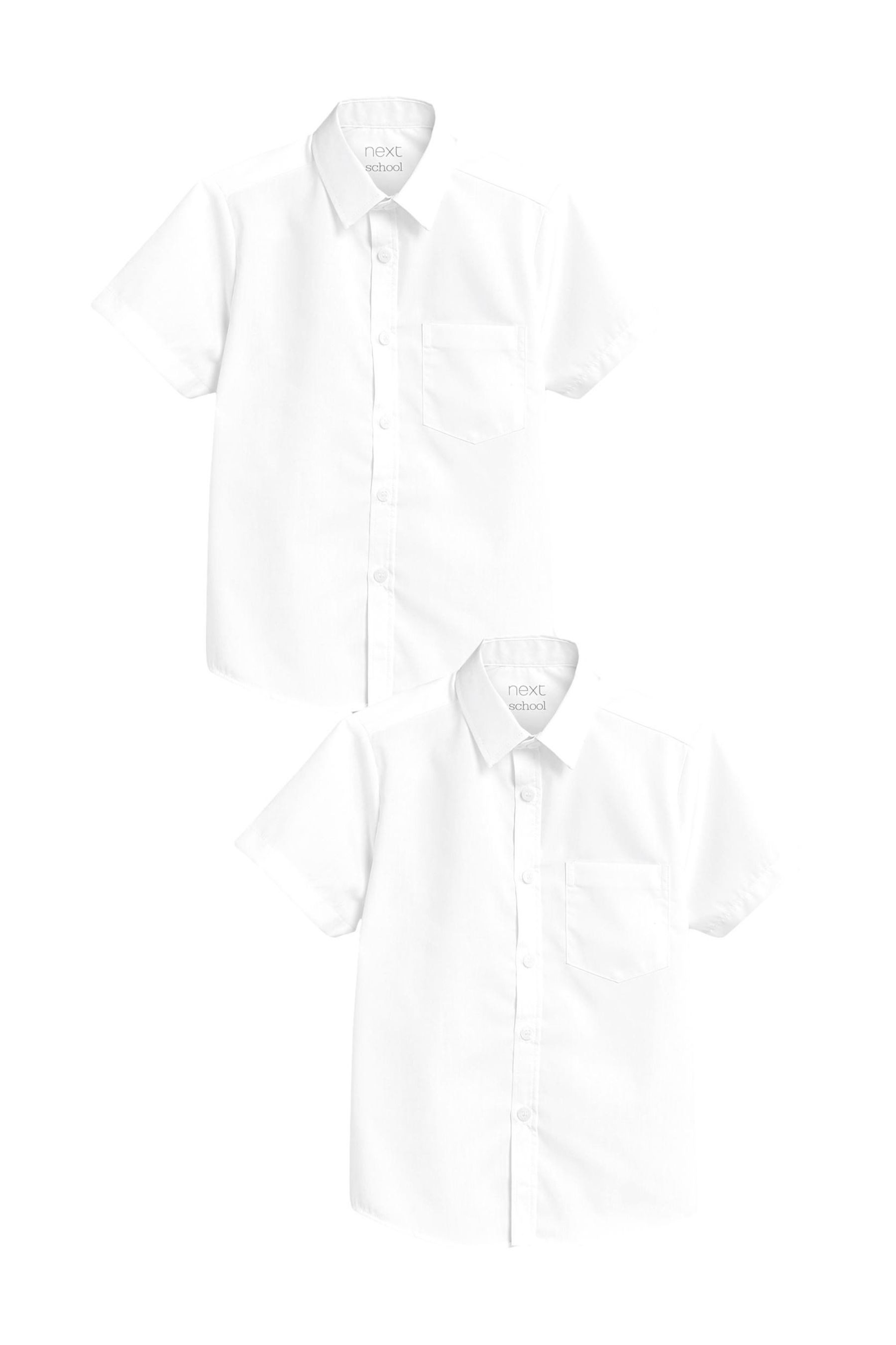 Next Kurzarmhemd Kurzarmhemden mit Klettverschluss, 2er-Pack (2-tlg)