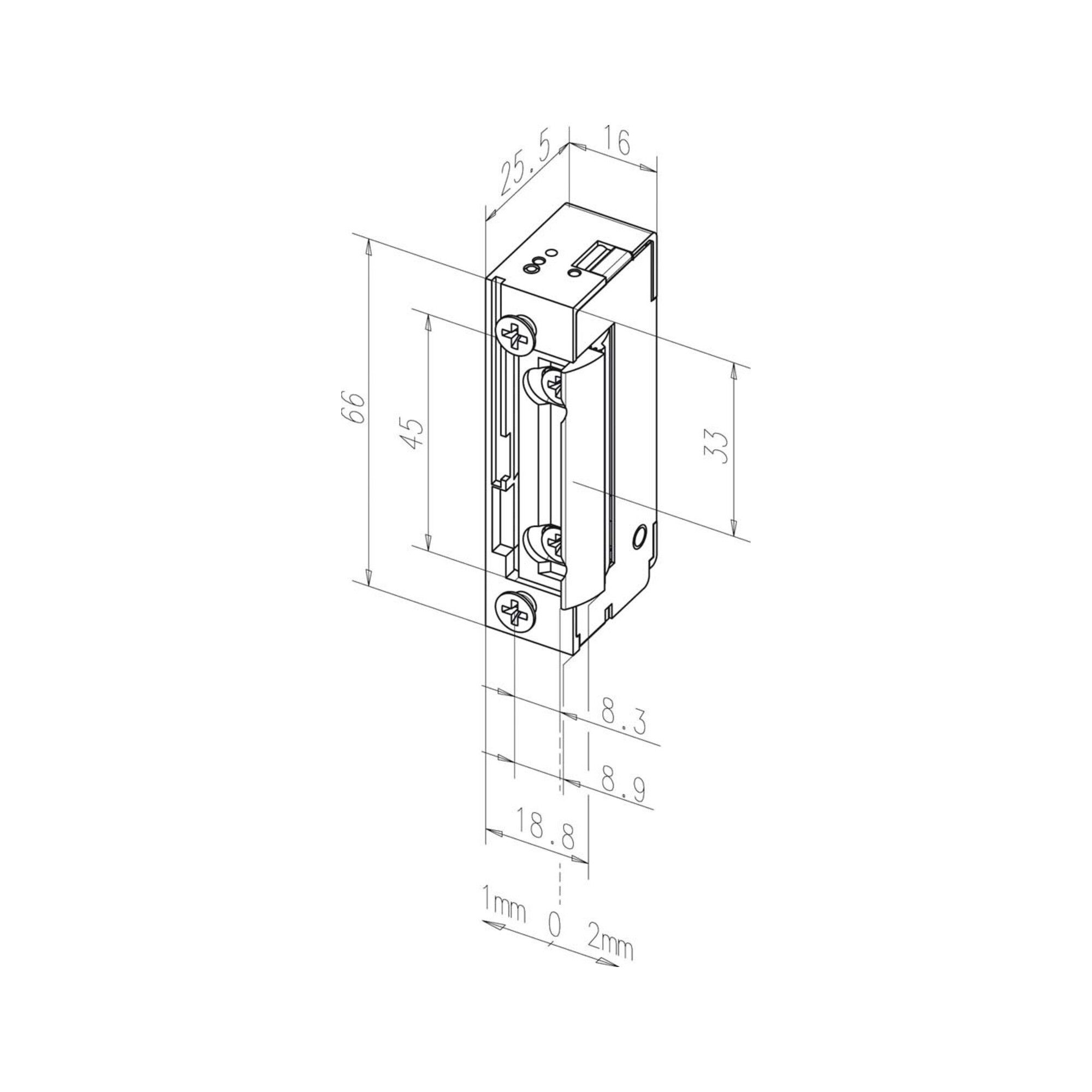 effeff Türöffner Assa Abloy effeff Radiustüröffner 10-24V GS/WS 118---------A71