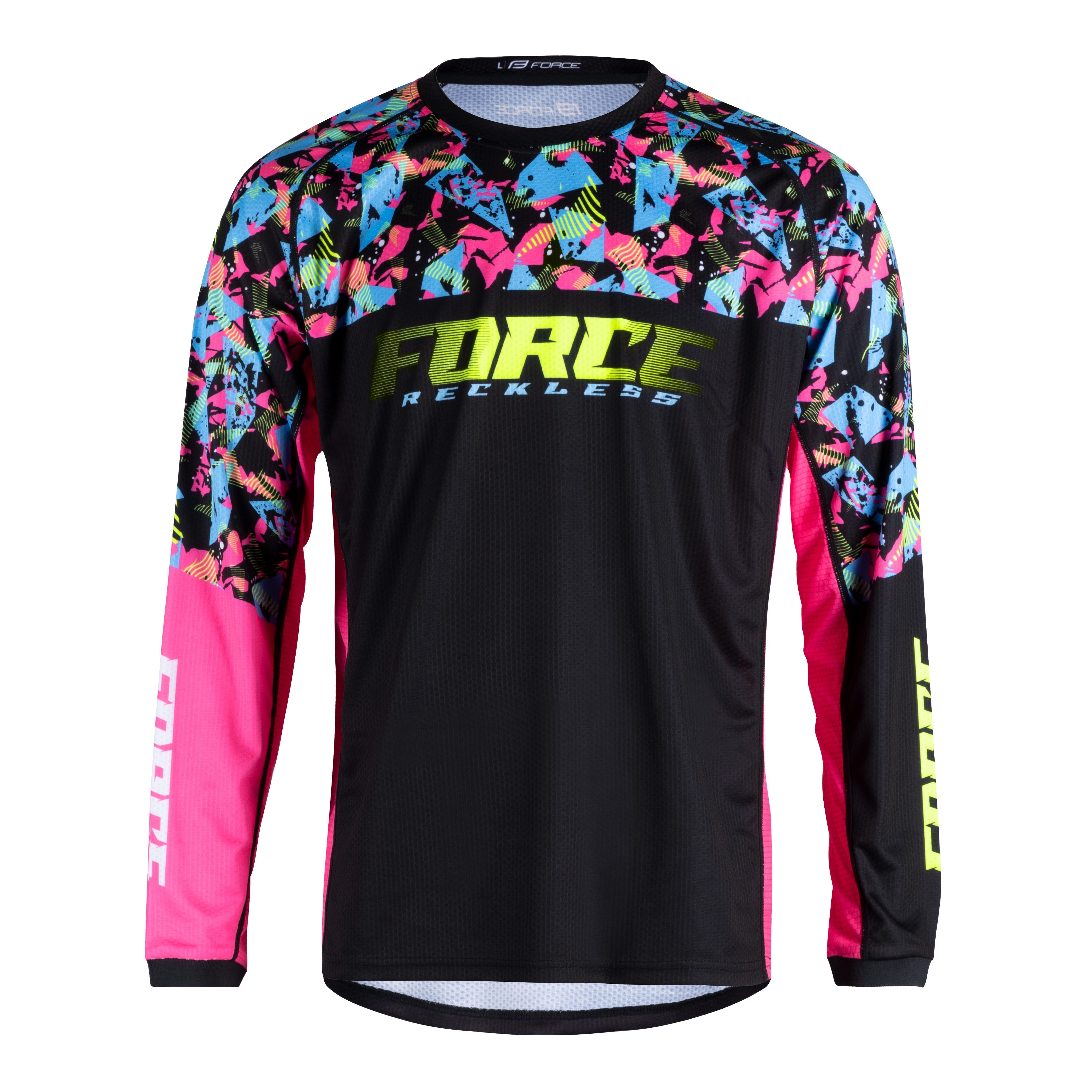 FORCE Radtrikot Force MTB Jersey Downhill Trikot Reckless Pink