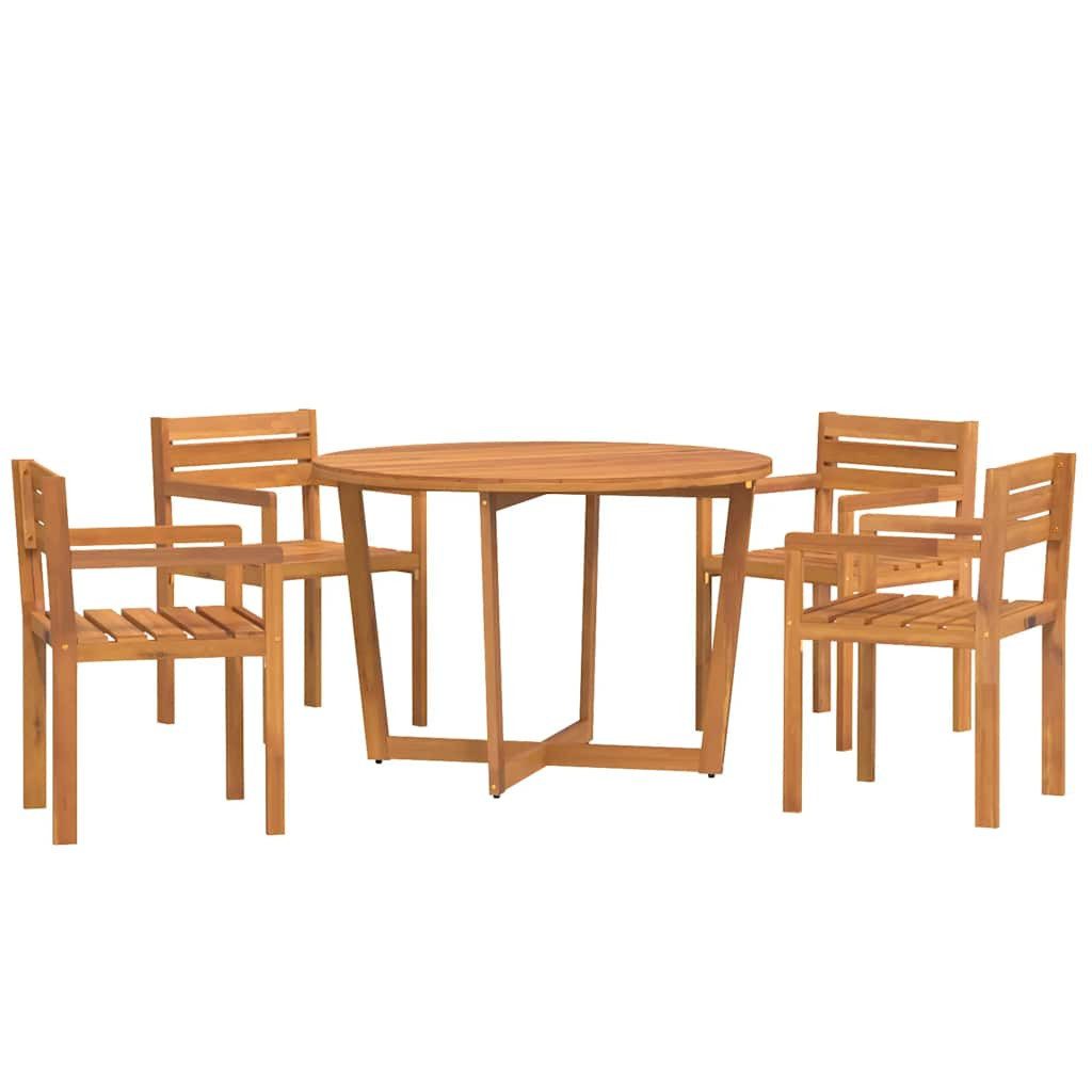 vidaXL Gartenlounge-Set 5-teiliges Garten-Ess-Set aus Massivholz, (1-tlg)