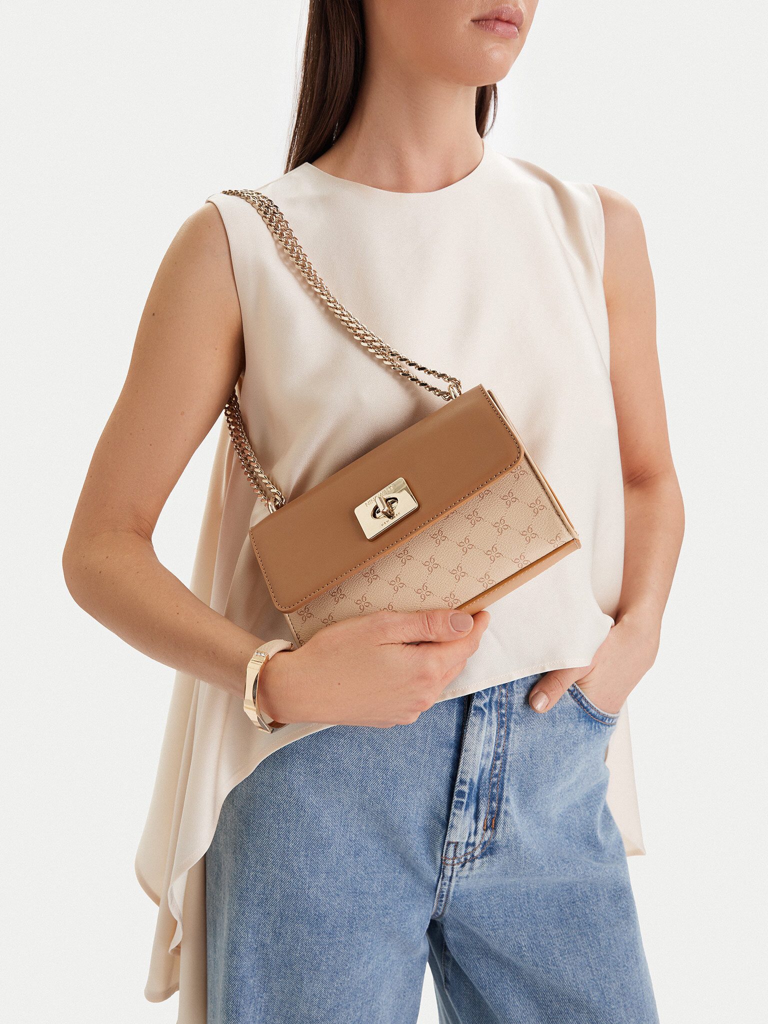 Nine West Handtasche Nine West Damenhandtasche Beige, Braun NINE WEST-CEO-NYXA-KY219 Beige