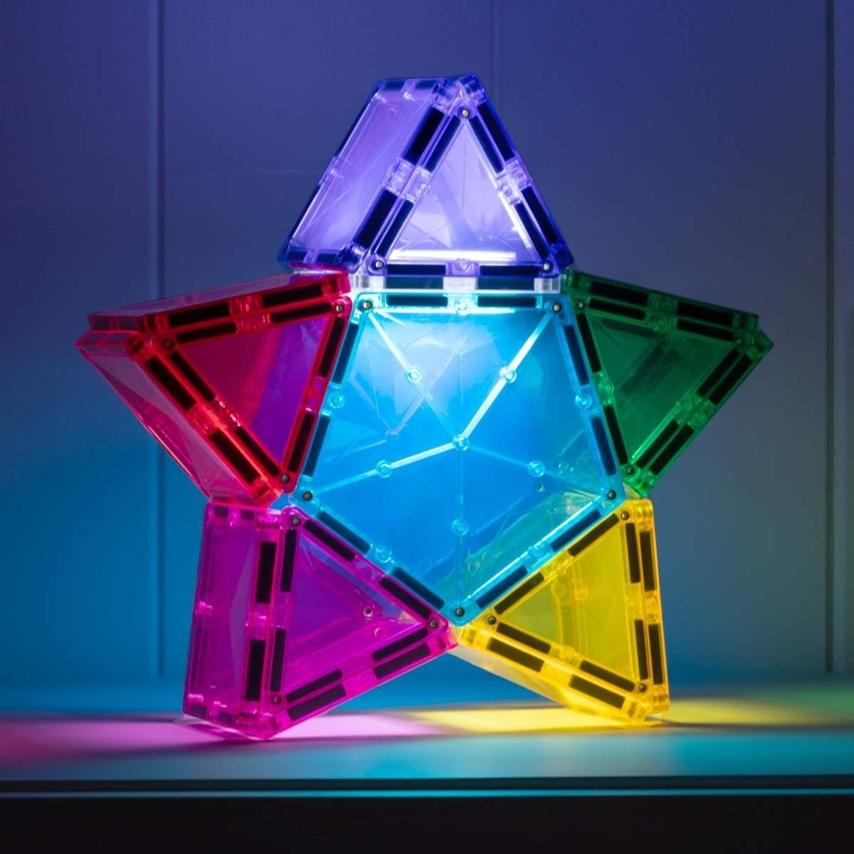 Connetix Light Star Pack LED Set 28 Teile Licht Baukasten STEAM ab 3 Magnetspielbausteine