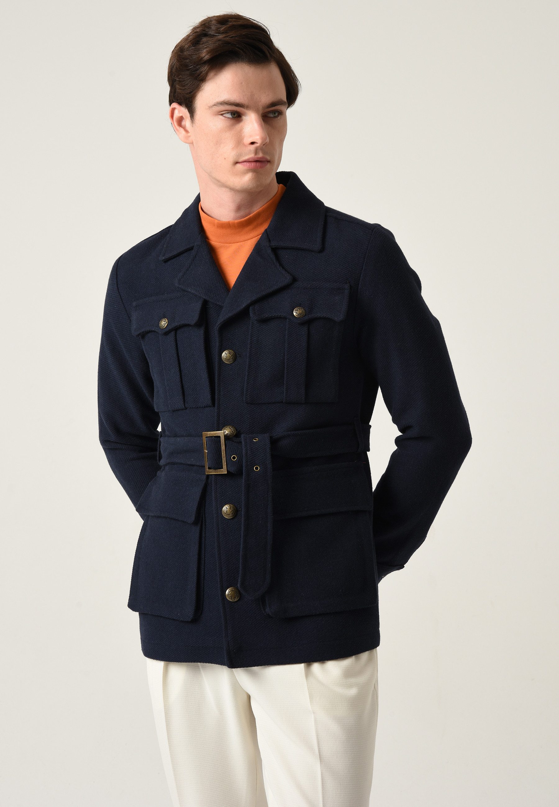 Antioch Wintermantel Lapel Collar Belt Detailed günstig online kaufen