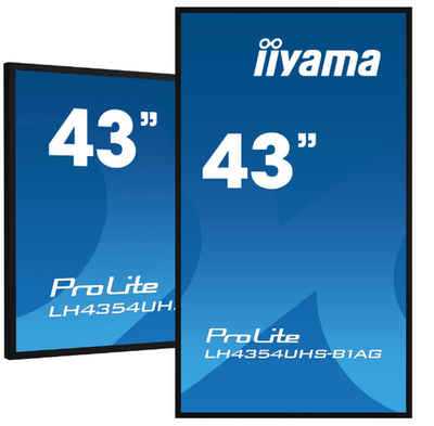 Iiyama Dis Public 43 LH4375UHS-B1AG UHD TFT-Monitor (3840 x 2160 px, 4K Ultra HD, 8 ms Reaktionszeit, IPS, Wi-Fi, HDCP)