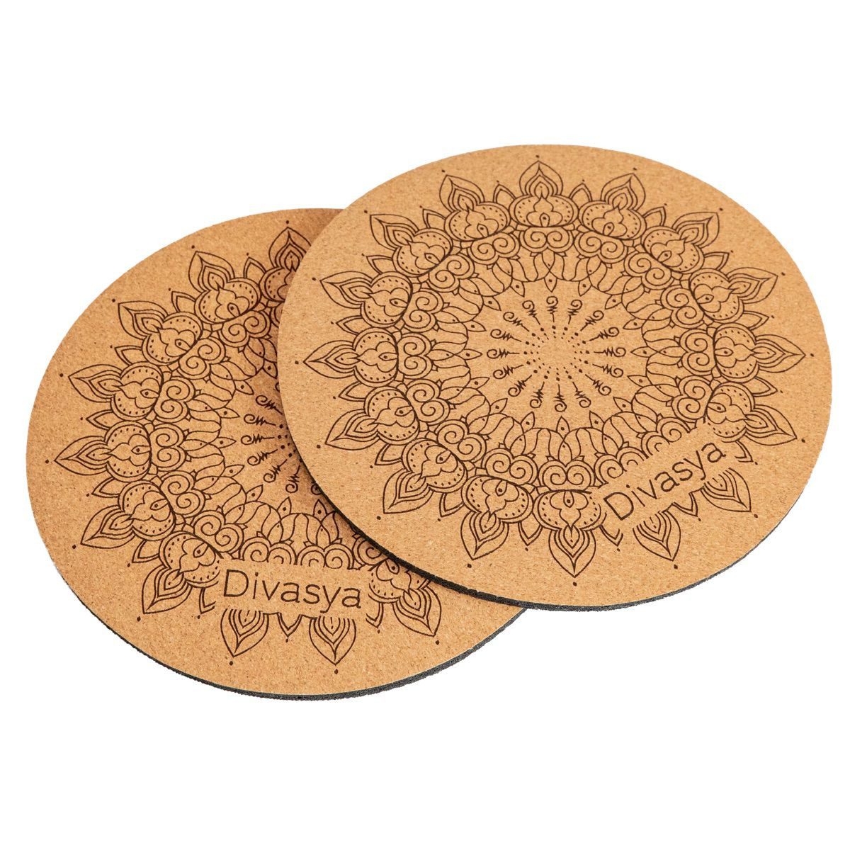 Yogamatte Yoga Knie Pad aus Naturkautschuk & Kork (2 Stk., 20cm)