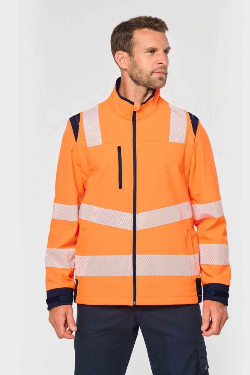 WK. Designed To Work Warnweste Recycelte Safety Softshell-Jacke mit abnehmb günstig online kaufen