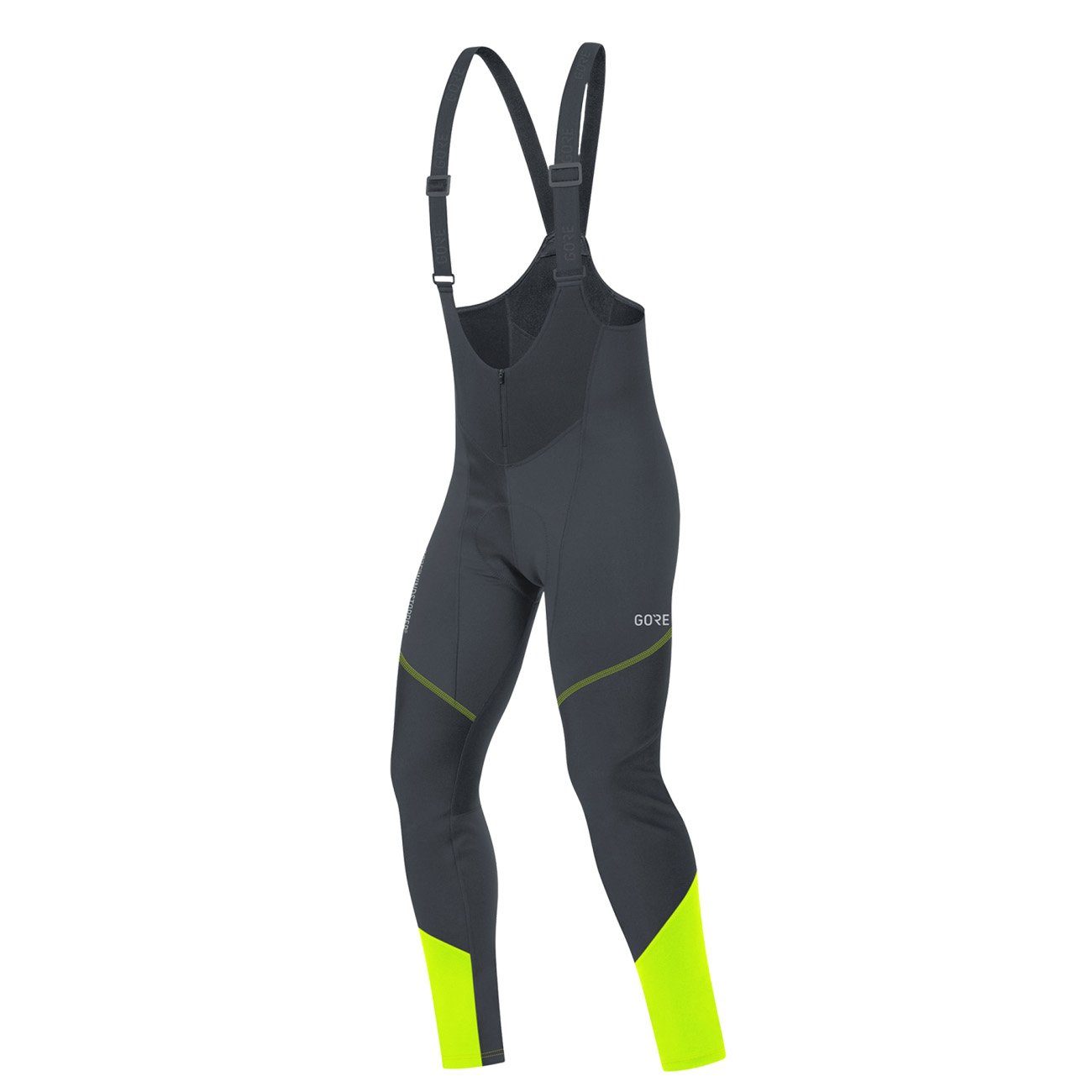 GORE® Wear Gore Wear C3 Gore Windstopper Bib Tights Herren Black Neon Yellow Outdoorschuh