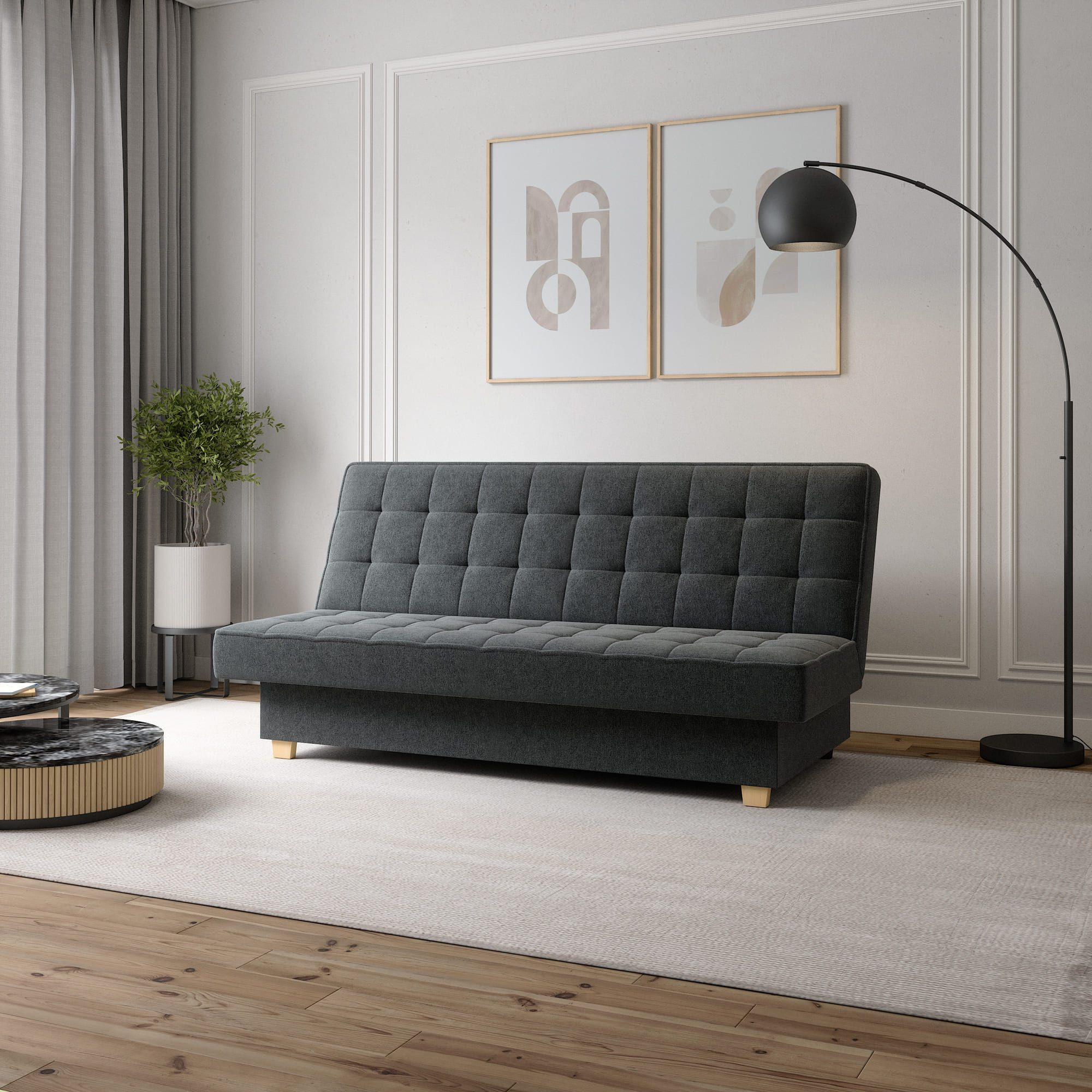 MOEBLO Schlafsofa BELFI, Sofa Kippsofa Klappsofa Clic-Clack Couch für Wohnz günstig online kaufen