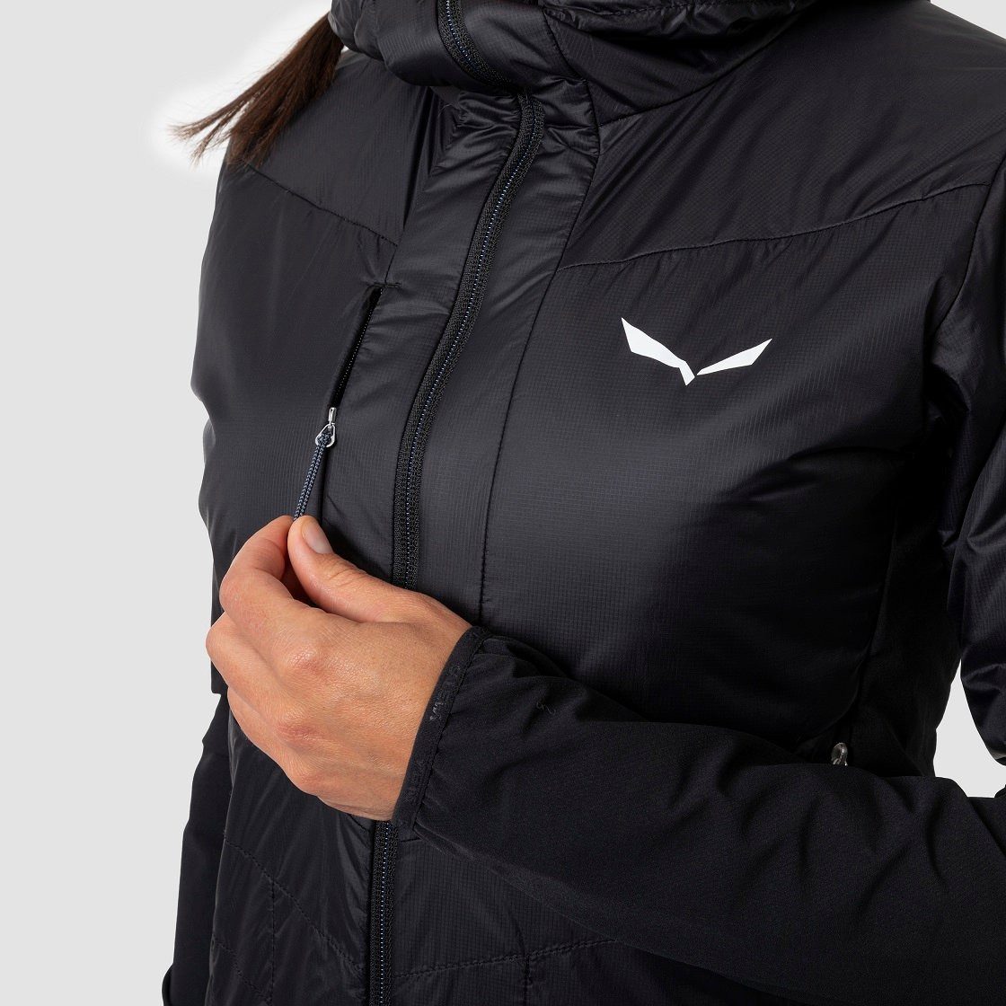 Salewa Hybridjacke Ortles Hybrid (warm, TirolWool, komprimierbar) schwarz Damen