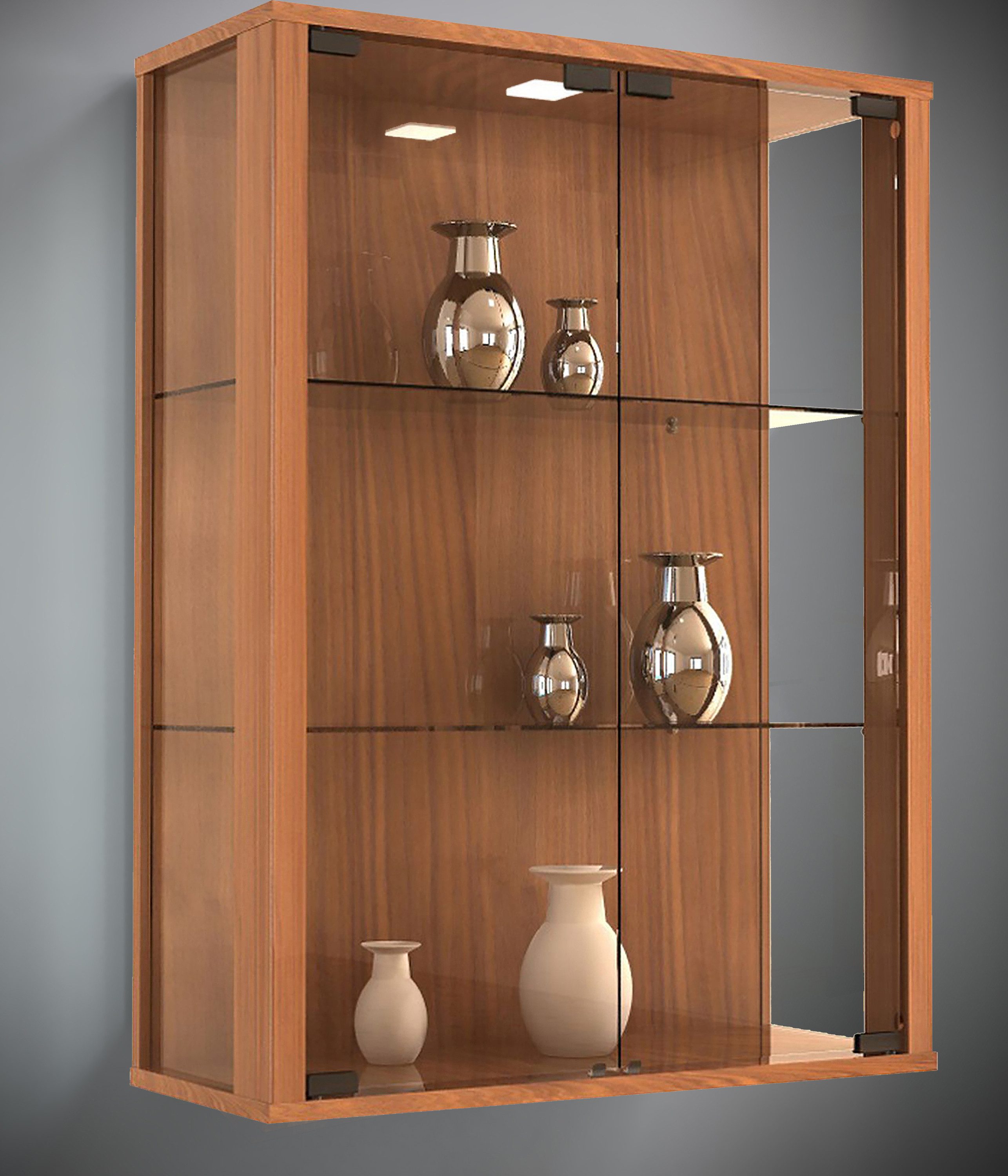 VCM Hängevitrine Udina 80x60x25cm Glasvitrine hängend, Modern und platzsparend, Hängeschrank