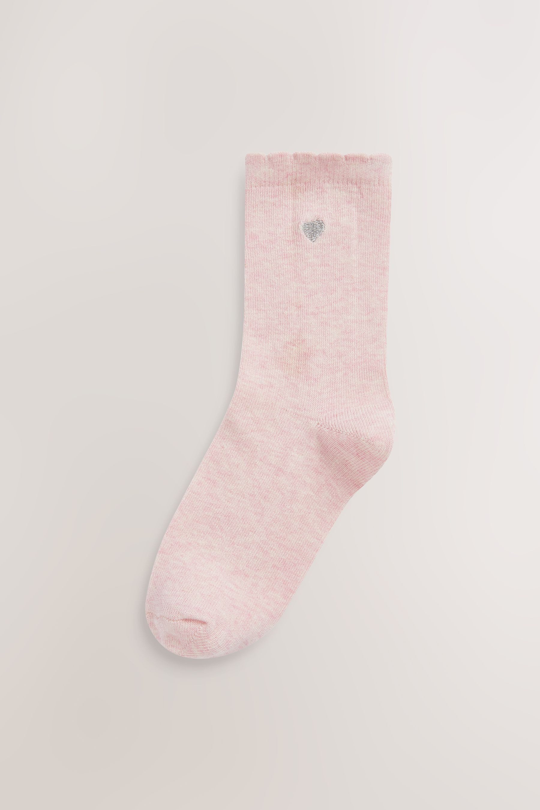 Next Kurzsocken Socken mit Baumwolle und Herzstickerei, 7er-Pack (7-Paar)