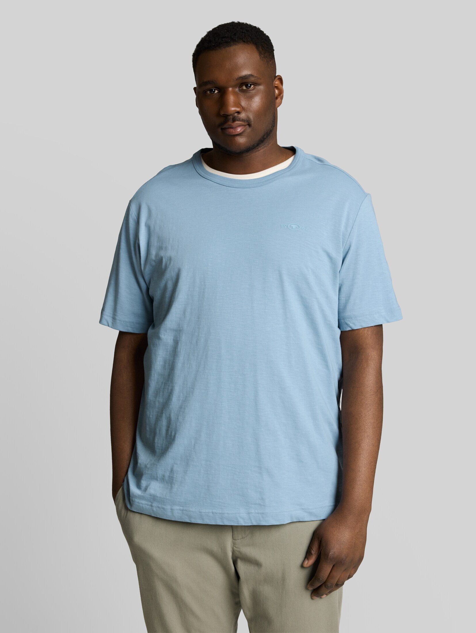 TOM TAILOR PLUS T-Shirt T-Shirt Plus Size - Basic T-Shirt aus Baumwolle