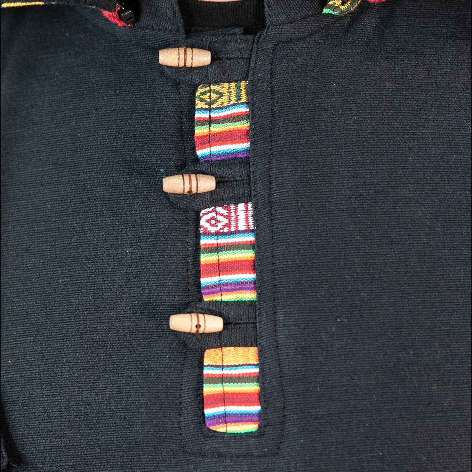 KUNST UND MAGIE Sweatponcho Baja Hoodie Kapuzenpullover mit Fleecefutter und abnehmbarer Kapuze