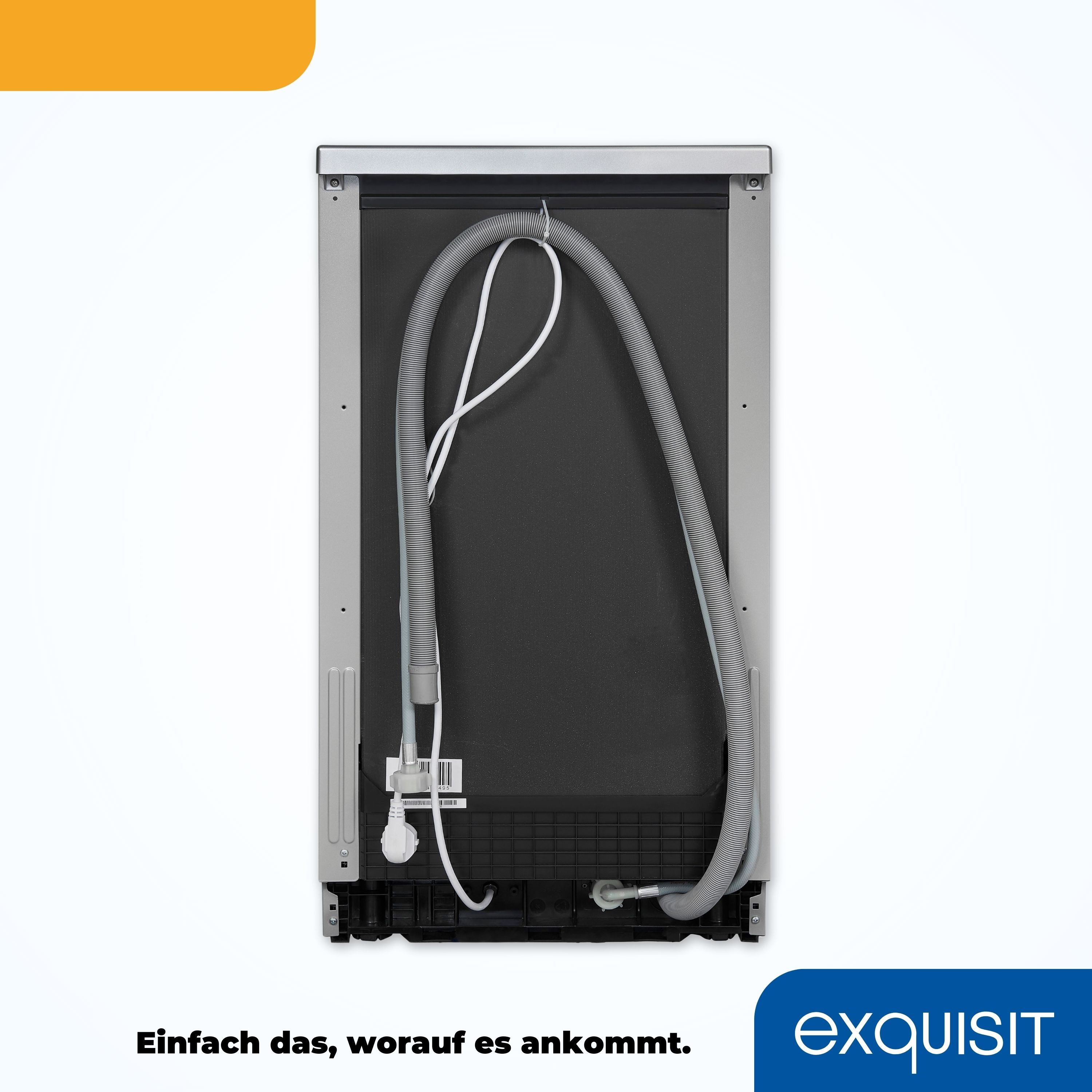 exquisit Standgeschirrspüler GSP9109-030E, 9 Maßgedecke, Kompakt und ideal für kleine, schmale Nischen, kleine(Single)Haushalte – Bild 5 von 5
