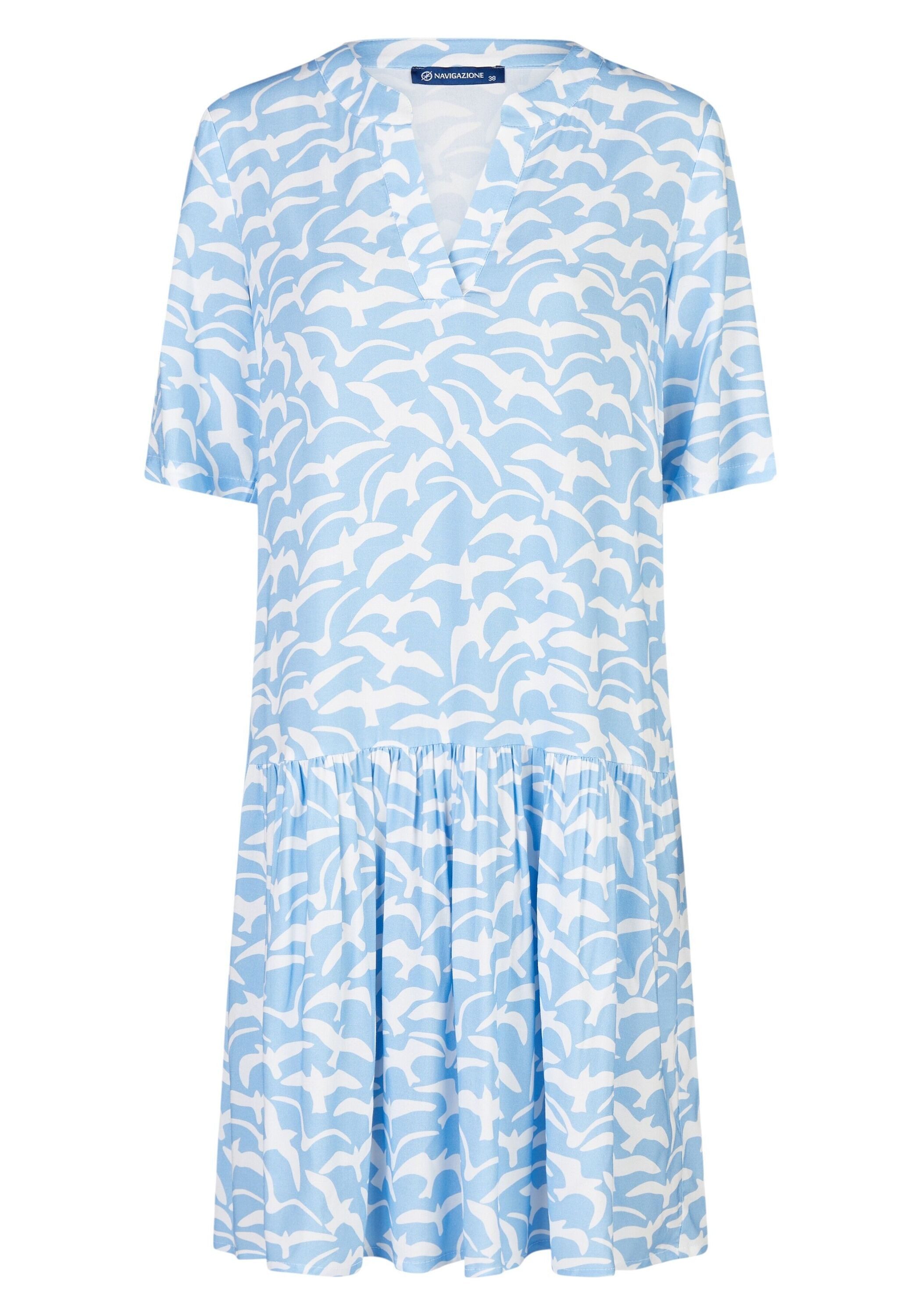 NAVIGAZIONE A-Linien-Kleid (1-tlg) Vogelmuster
