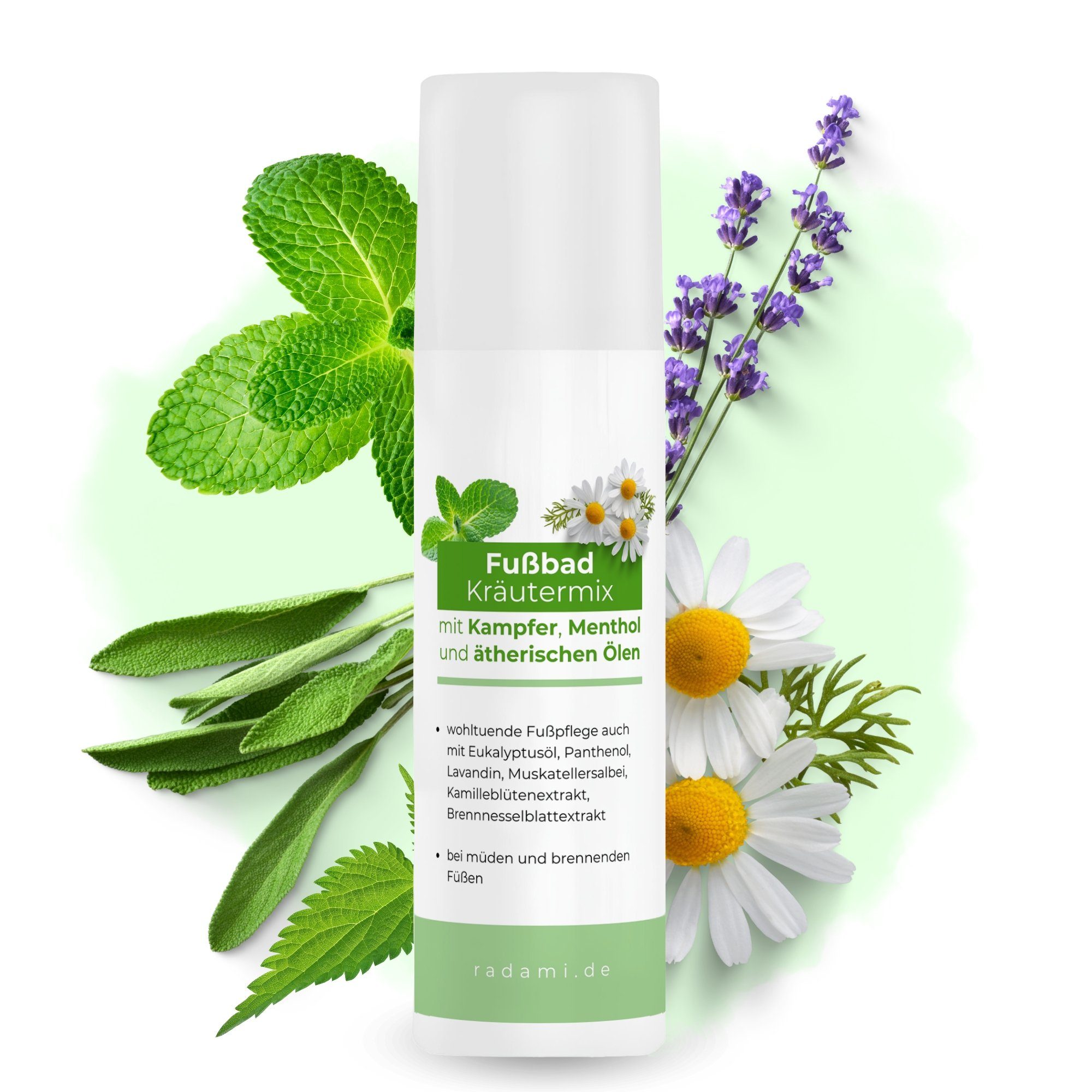 Radami Fußbad-Zusatz Fußbad Badezusatz für Fußbäder Kräutermix 150ml