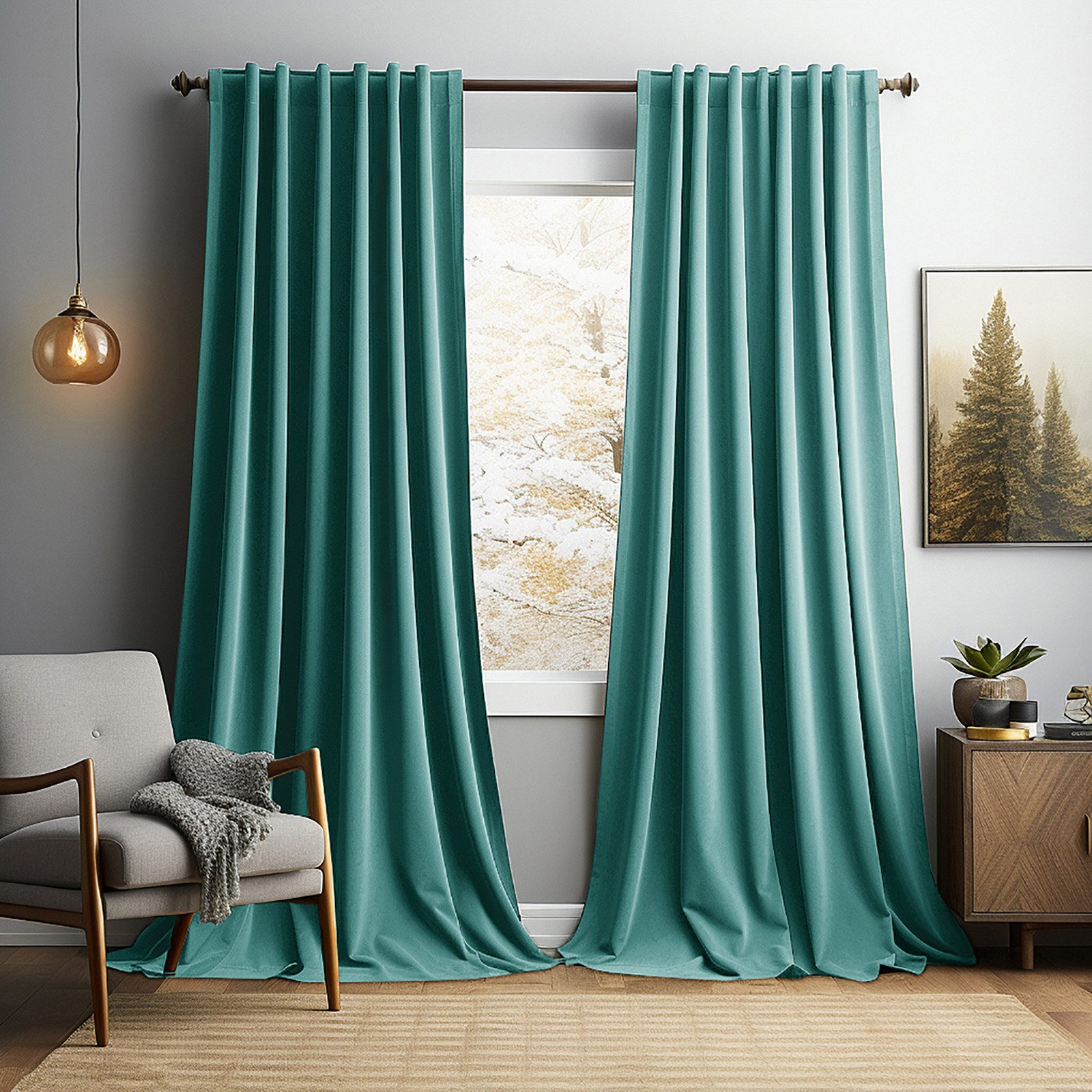 LMaxhome Verdunkelungsvorhang Blickdicht Samt Velvet Vorhang günstig online kaufen