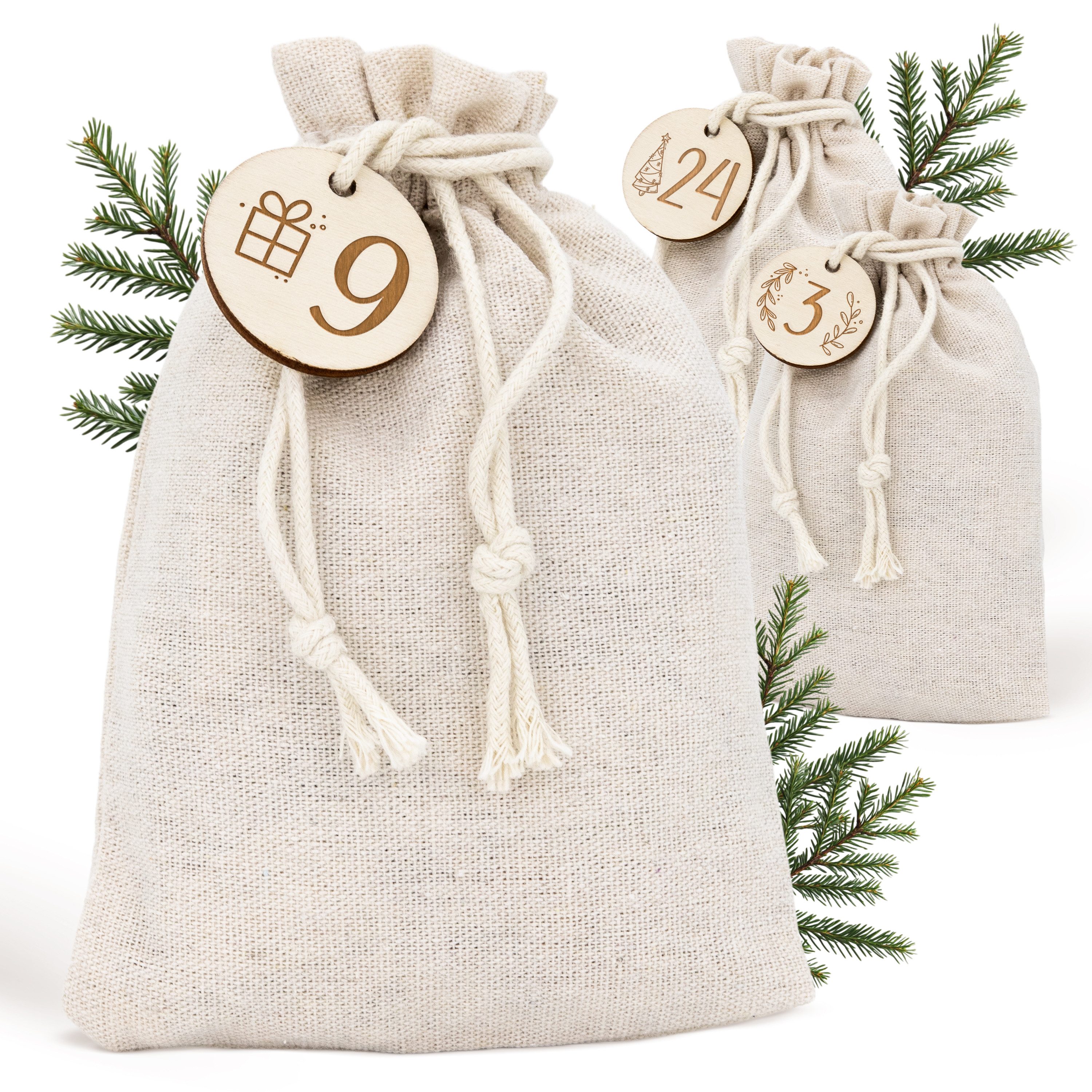 Amari befüllbarer Adventskalender AMARI ® Adventskalender zum Befüllen - Wandkalender mit 24 Fächern