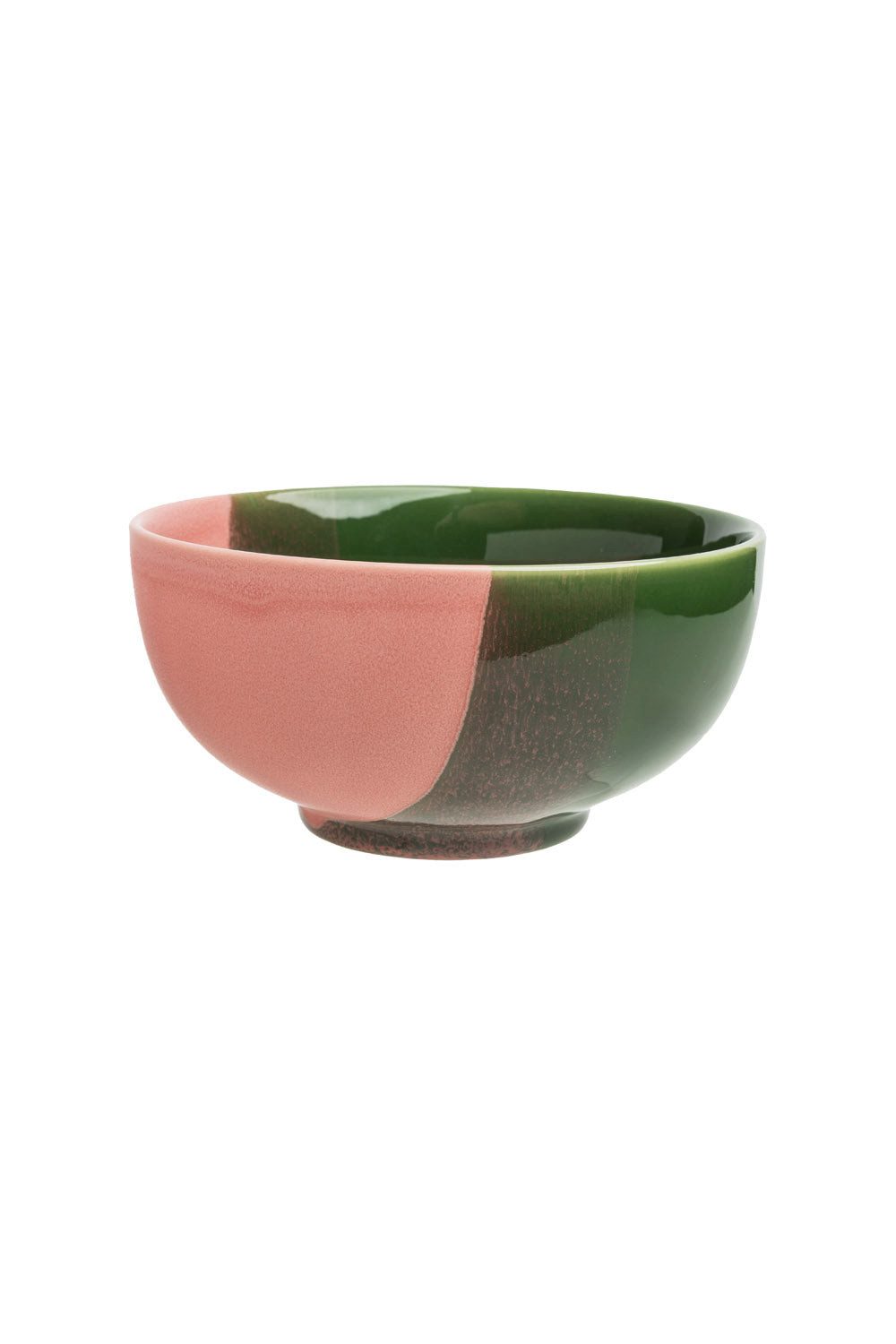Tranquillo Schüssel Steinzeug Schale INDUSTRIAL grün/rosa Ø17 cm spülmaschinengeeignet