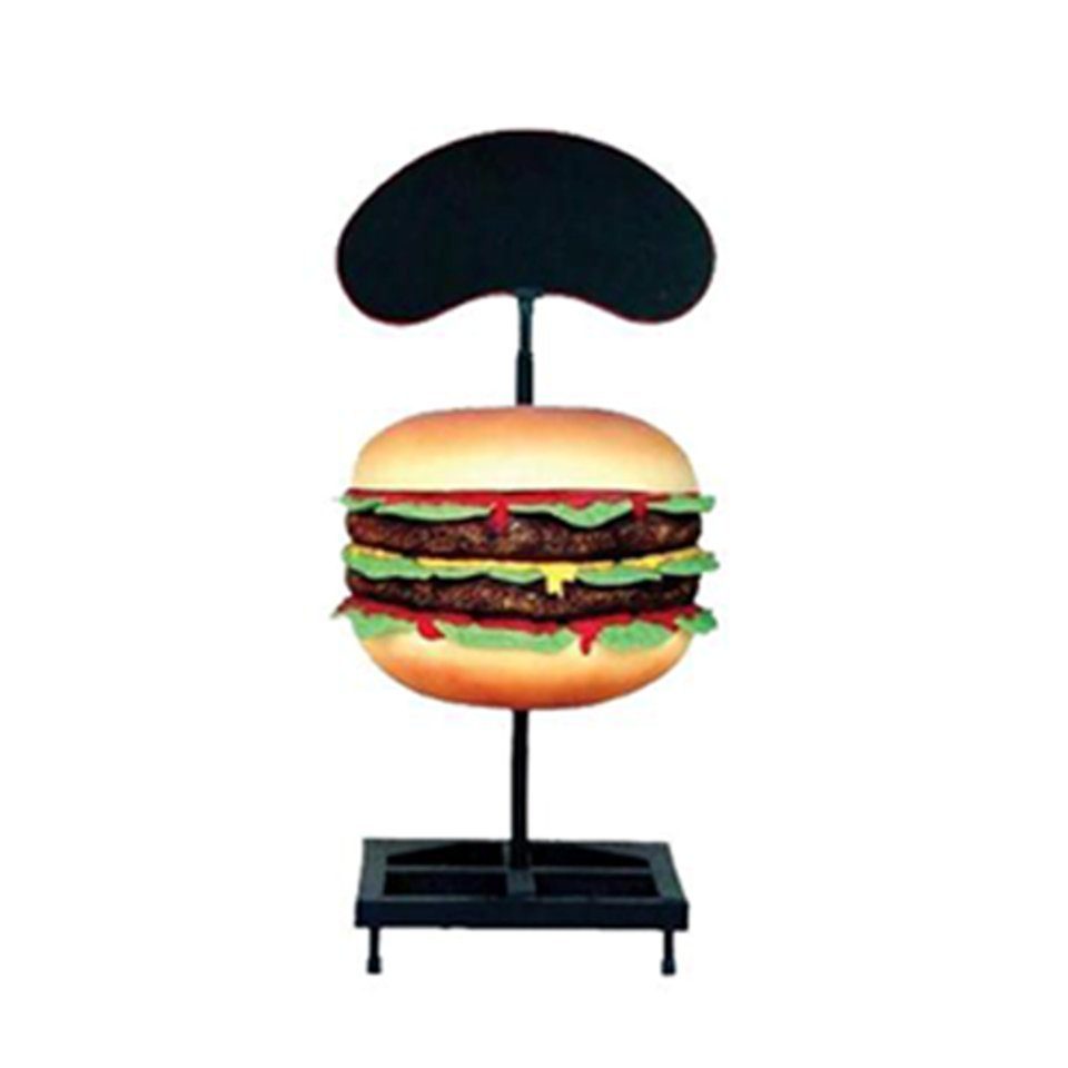 JVmoebel Skulptur Skulptur Doppel Cheeseburger Hamburger Aufsteller Figur Statue Restaurant 160cm