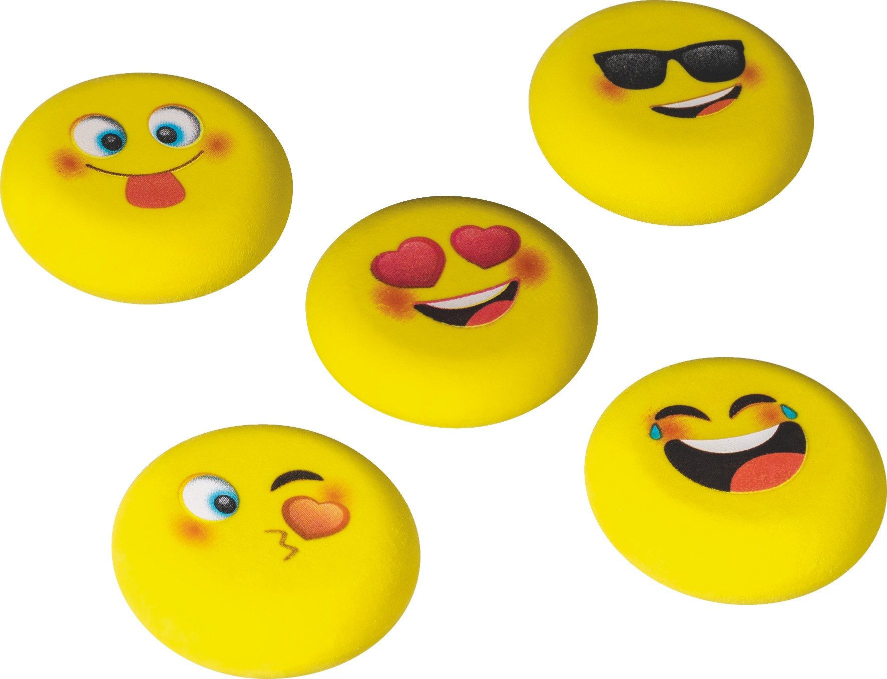 Radiergummi Radiergummi Happy 6 Stück Set für Bleistifte