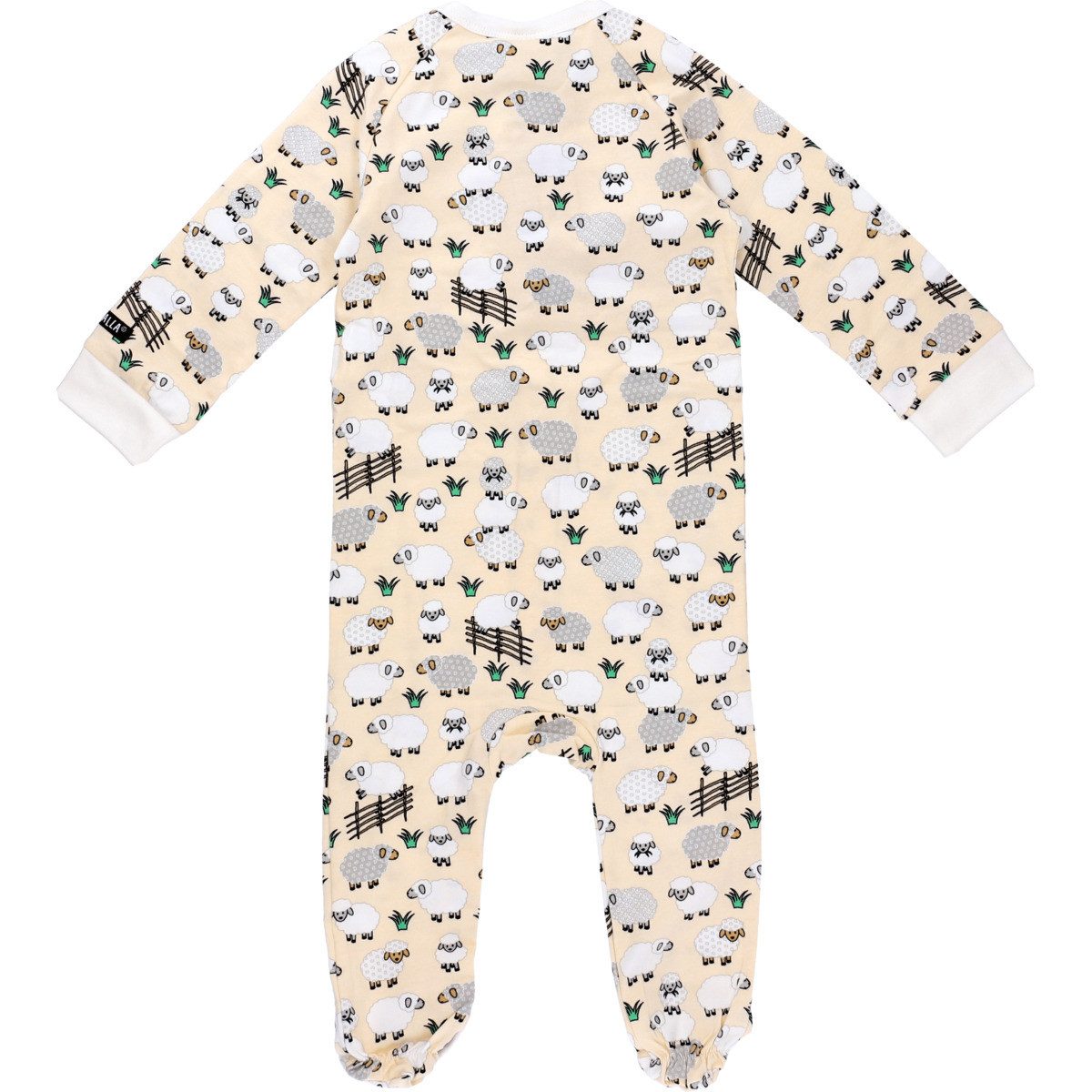 Villervalla Strampler Schaf Unisex Kinder Einteiler, Overall, Babyanzug, Babyoverall, Babyanzug