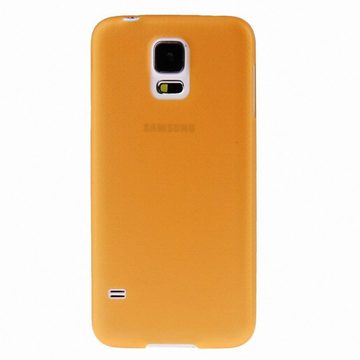 König Design Handyhülle Samsung Galaxy S5 Mini, Samsung Galaxy S5 Mini Handyhülle Backcover Orange