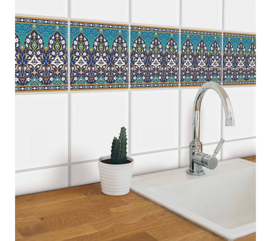 Thumbnail - K&L Wall Art Fliesenaufkleber Klebefliese Sticker selbstklebend Sarvar Blume Orientalisch Küche
