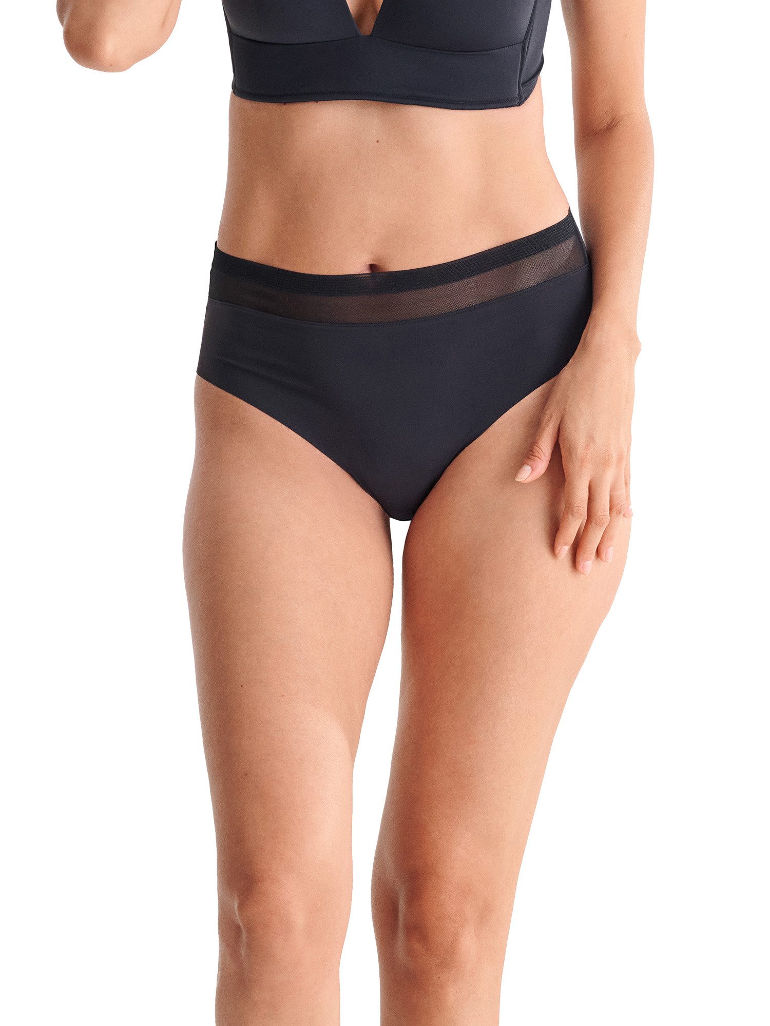 Lisca Taillenslip Hoher Slip Sia (Stück, 1-St) Cut-Outs mit Tüll unterlegt, taillenhoher Slip