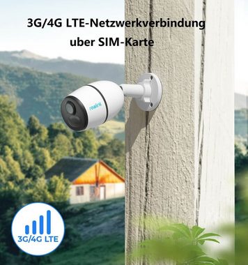 Reolink Go 2K Akku Überwachungskamera (Außenbereich, 3G/4G LTE,Wiederaufladbare Batterie)