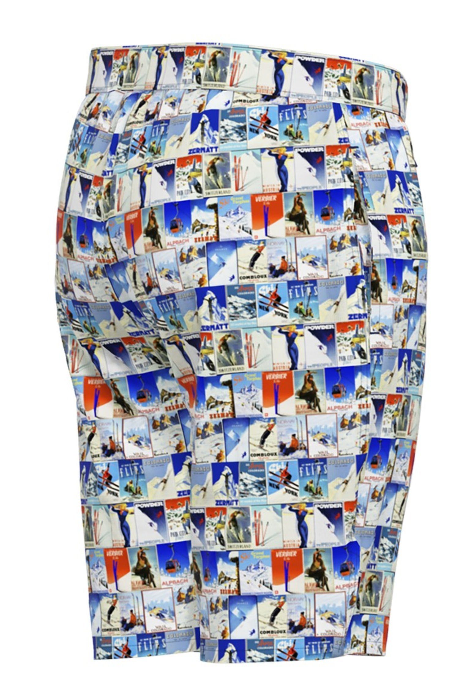 A Fish named Fred Pyjamashorts Herren Pyjamashorts mit Ski Symbolen (1-tlg) günstig online kaufen