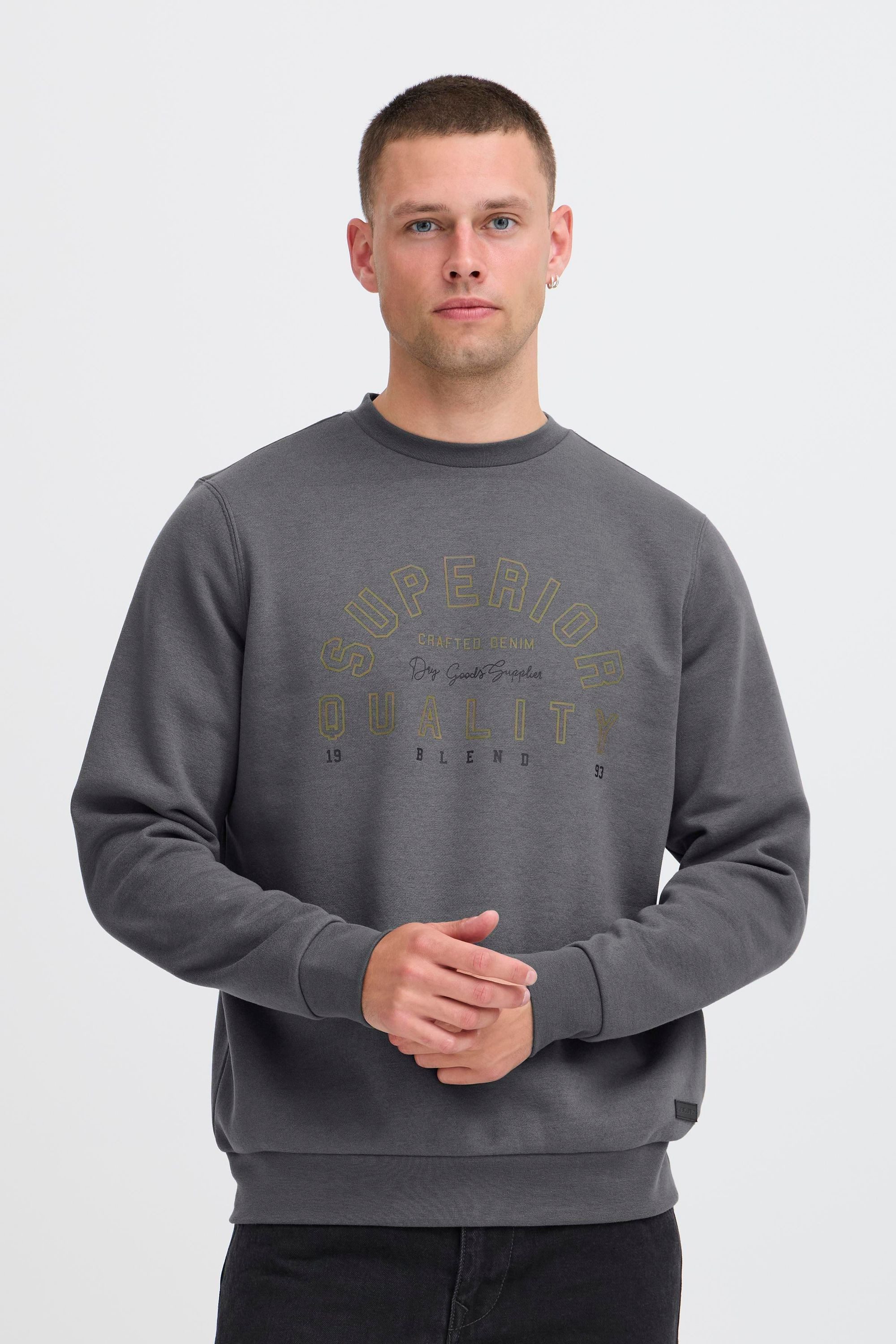 Blend Rundhalspullover BHSunox Lässiger Sweatpullover mit Print günstig online kaufen