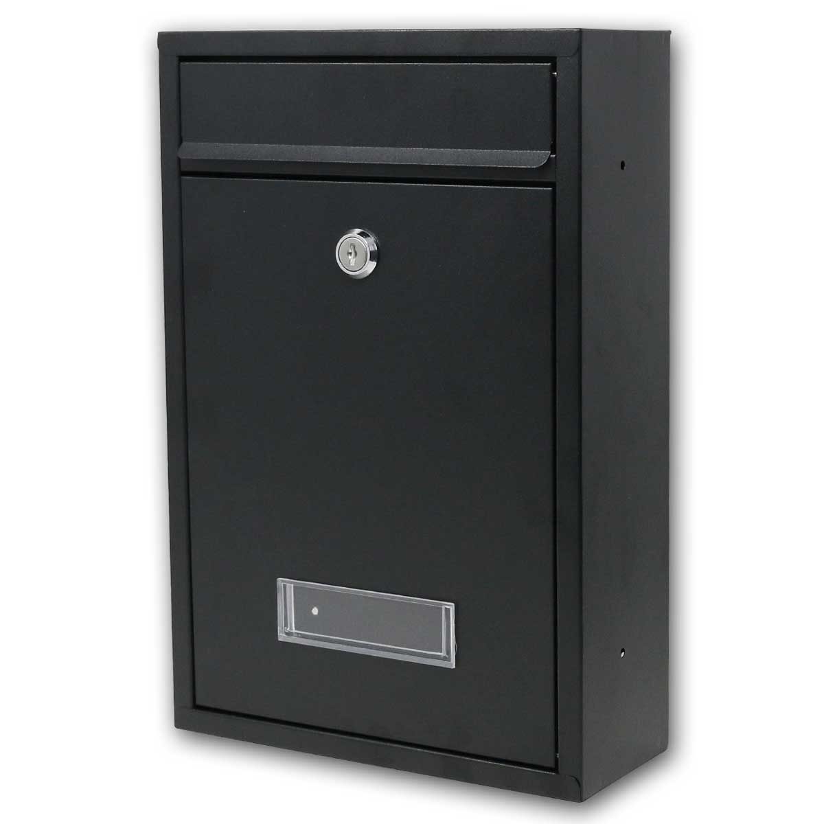 world-trading-net Briefkasten Briefkasten klein BALI schwarz, mit Namenschild