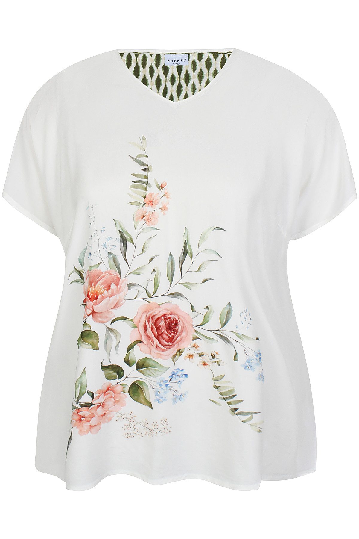 Zhenzi Print-Shirt T-Shirt Lucy Palm leaf günstig online kaufen