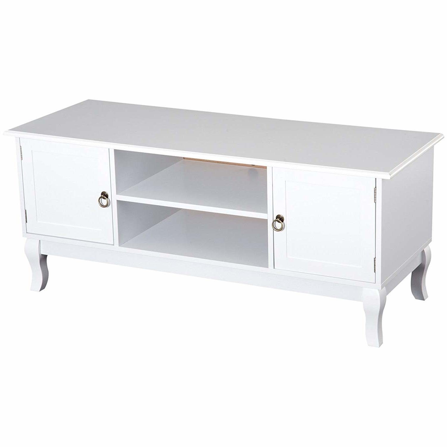 HOMCOM TV Schrank 120cm - RGB LED Lowboard Für Fernseher Bis 55 Zoll