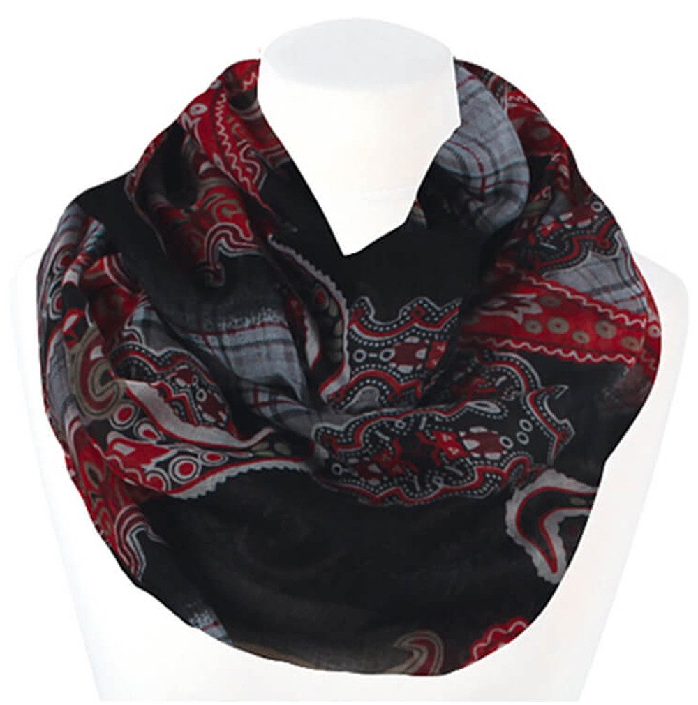 chic4home Loop Trend Twist, (1-St. 1-teilig), Damen Loop-Schal Schlauchschal Karo-Paisley Muster