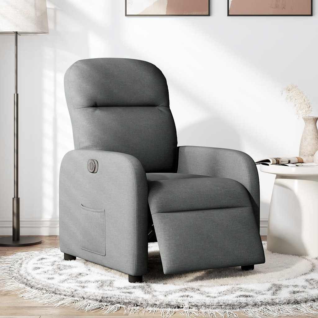 vidaXL Sessel Relaxsessel Elektrisch Dunkelgrau Stoff günstig online kaufen