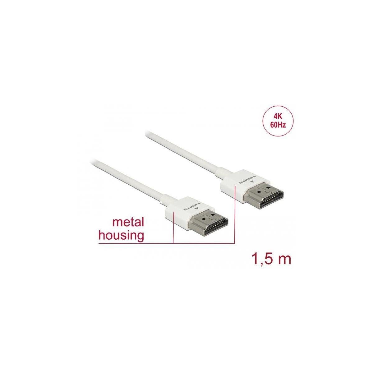 Delock Kabel High Speed HDMI mit Ethernet - HDMI-A Stecker >... Computer-Kabel, HDMI-A, HDMI (150,00 cm)