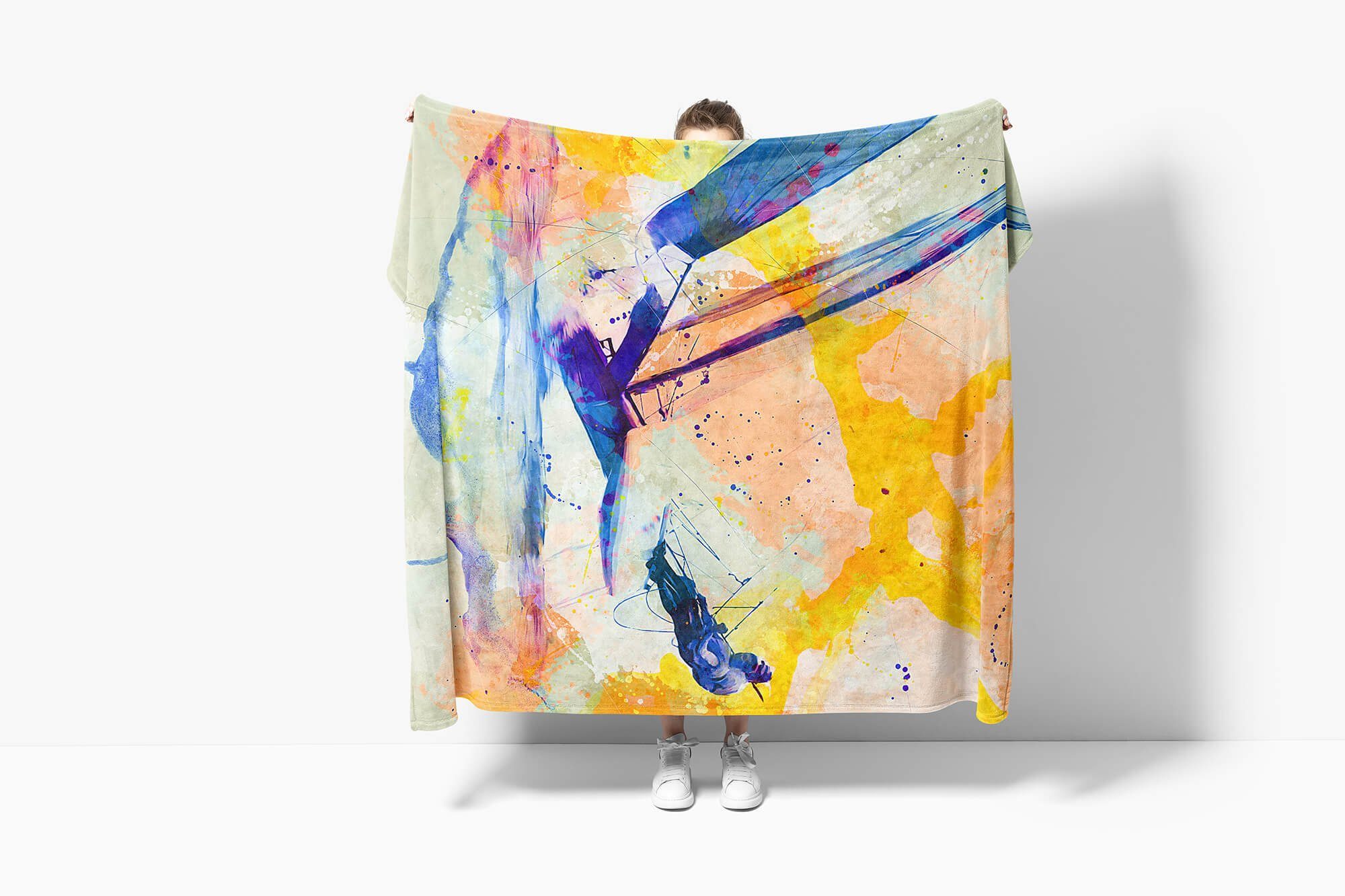 Kunstvoll Handtücher Sinus Handtuch Handtuch (1-St), SplashArt Art Baumwolle-Polyester-Mix Kuscheldecke Sporth, Sport Katamaran Saunatuch Strandhandtuch