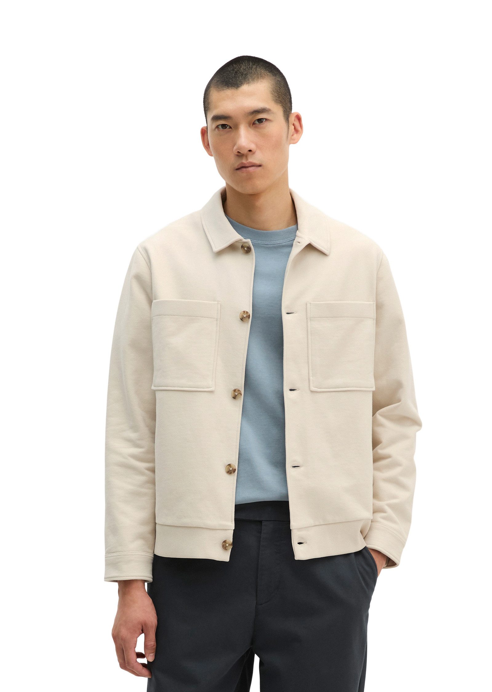 Marc O'Polo Sweatjacke aus regenerativer Bio-Baumwolle