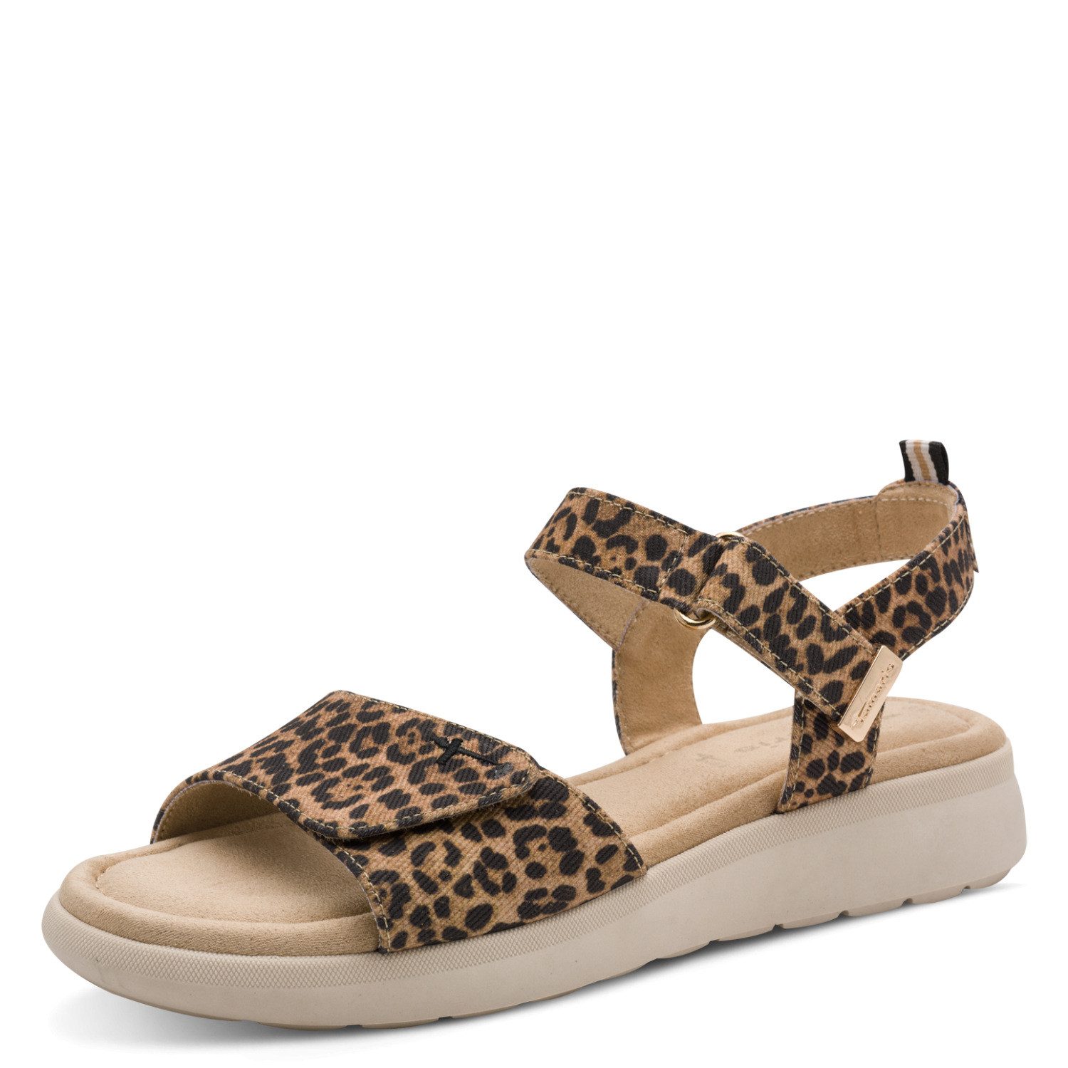 Tamaris Riemchensandale Sommerschuh, Plateausandalette im angesagten Leo-Look