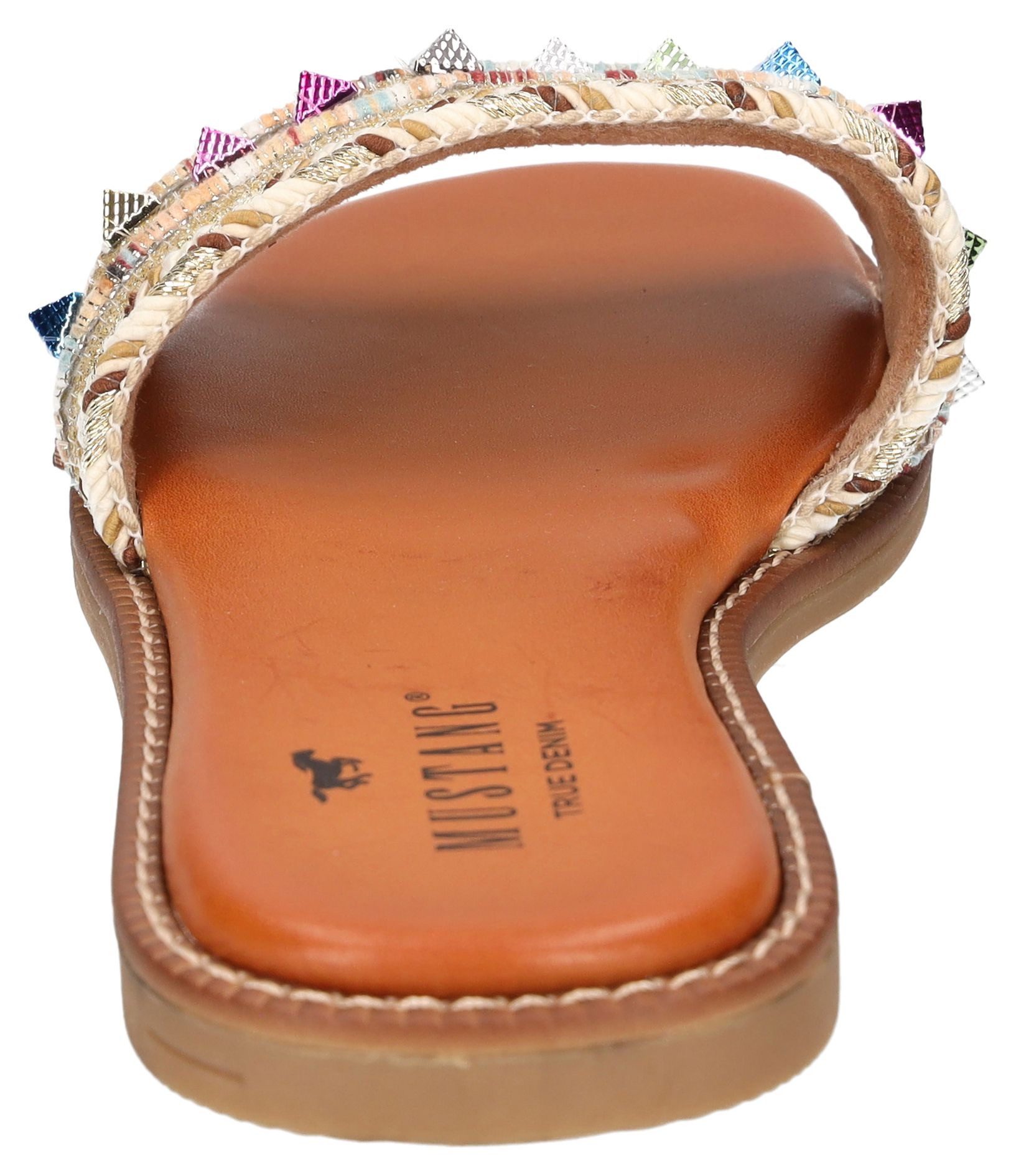 Mustang Shoes Pantolette, Flats, Sandale, Pool Slides mit modischen Glitzer günstig online kaufen