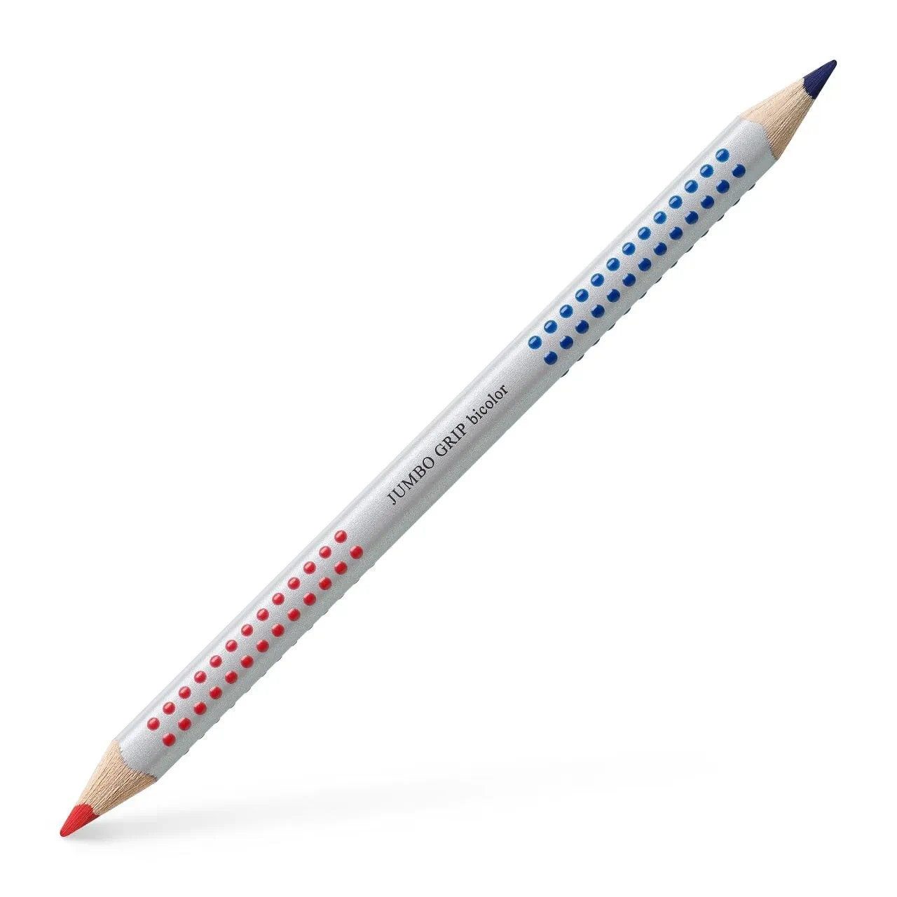Faber-Castell Buntstift Jumbo Grip Silbentrennstift in Rot und Blau, Bruchfeste Mine