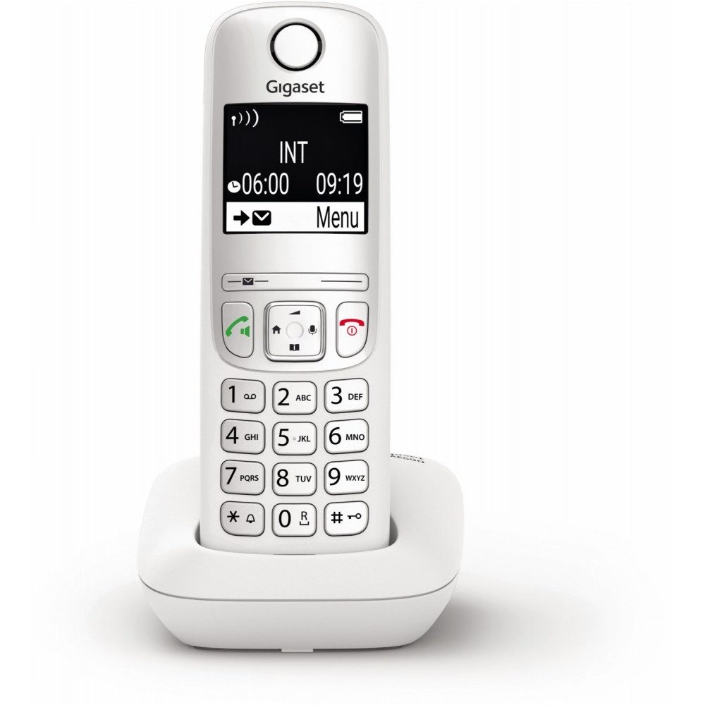 Gigaset Gigaset AE690 schnurlostelefon in elegantem Weiß. Schnurloses DECT-Telefon (Digital-DECT/GAP Standard)