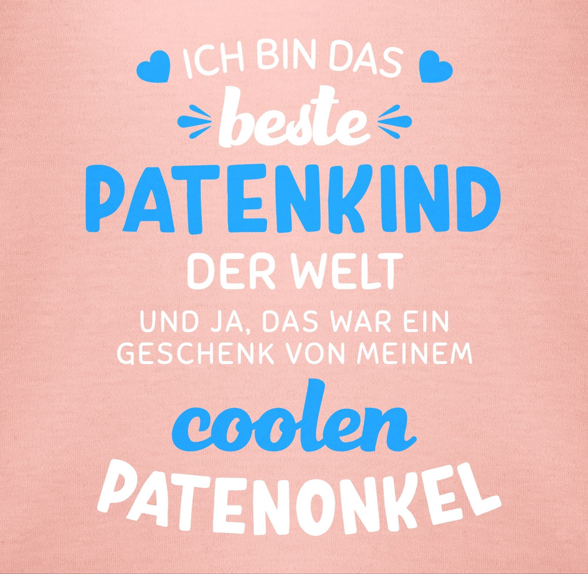 Shirtracer Shirtbody Ich bin das beste Patenkind der Welt weiß/blau Pate Patenonkel