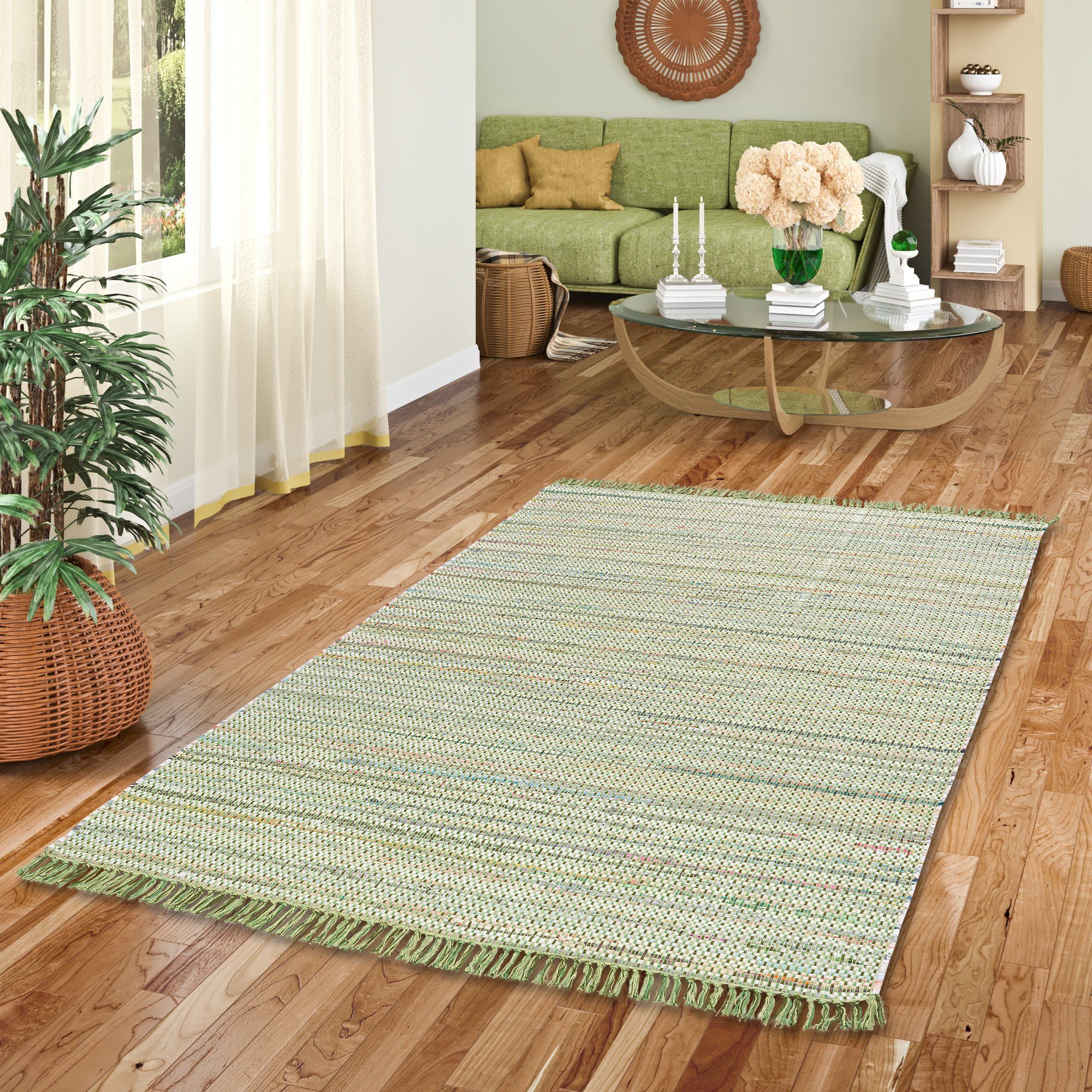 Pergamon Wollteppich Baumwolle Natur Teppich Cayenne, günstig online kaufen